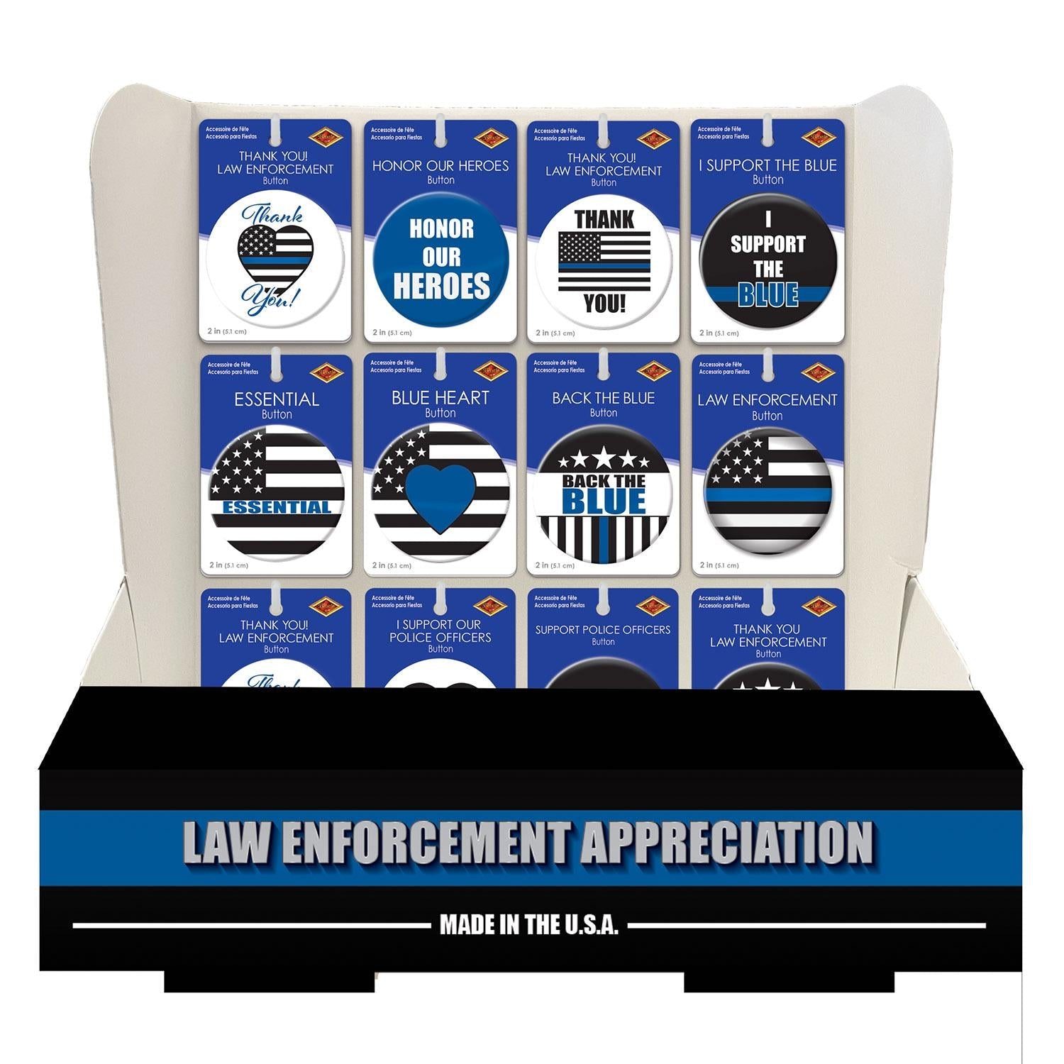 108-Piece Beistle Law Enforcement Counter Display - Perfect for Police Stations, Security Offices & Public Safety Events