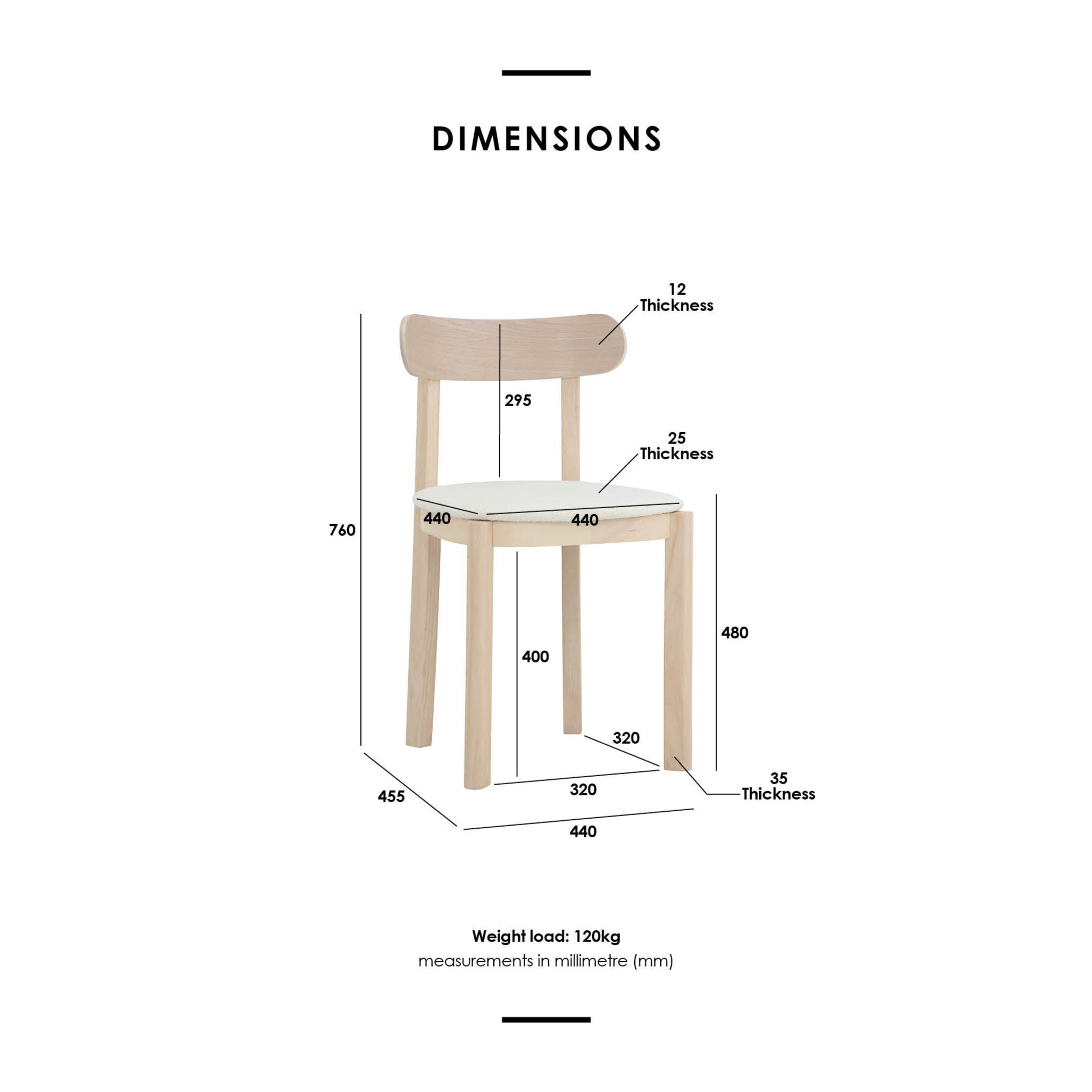 LOWEN Modern Dining Chair - Light Grey Upholstered Seat - Comfortable & Stylish for Kitchen, Dining Room, or Breakfast Nook