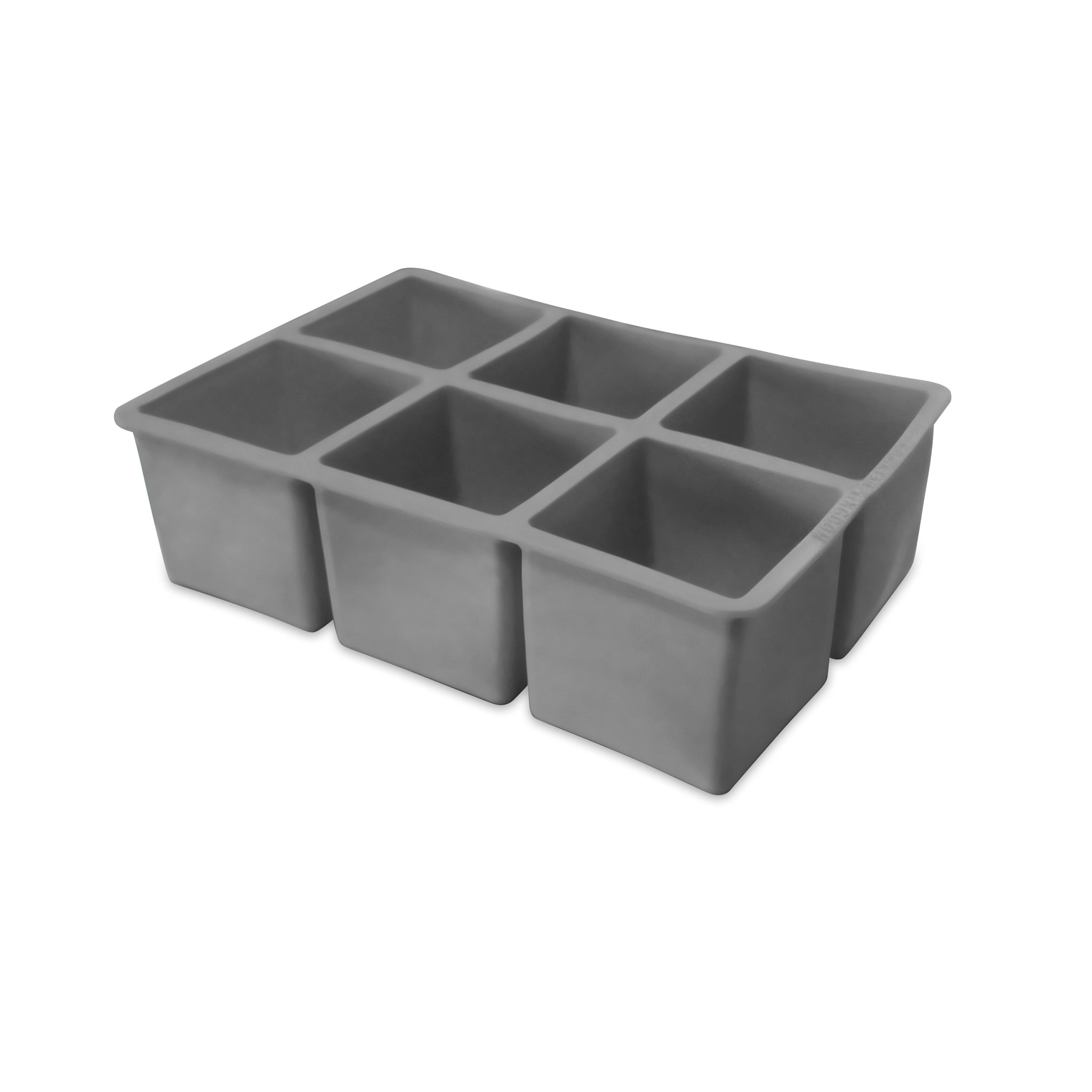 2in Square Ice Cube Tray - BPA-Free Food Grade Silicone, Gray - Perfect for Cocktails, Whiskey, and Cold Drinks at Home or Parties