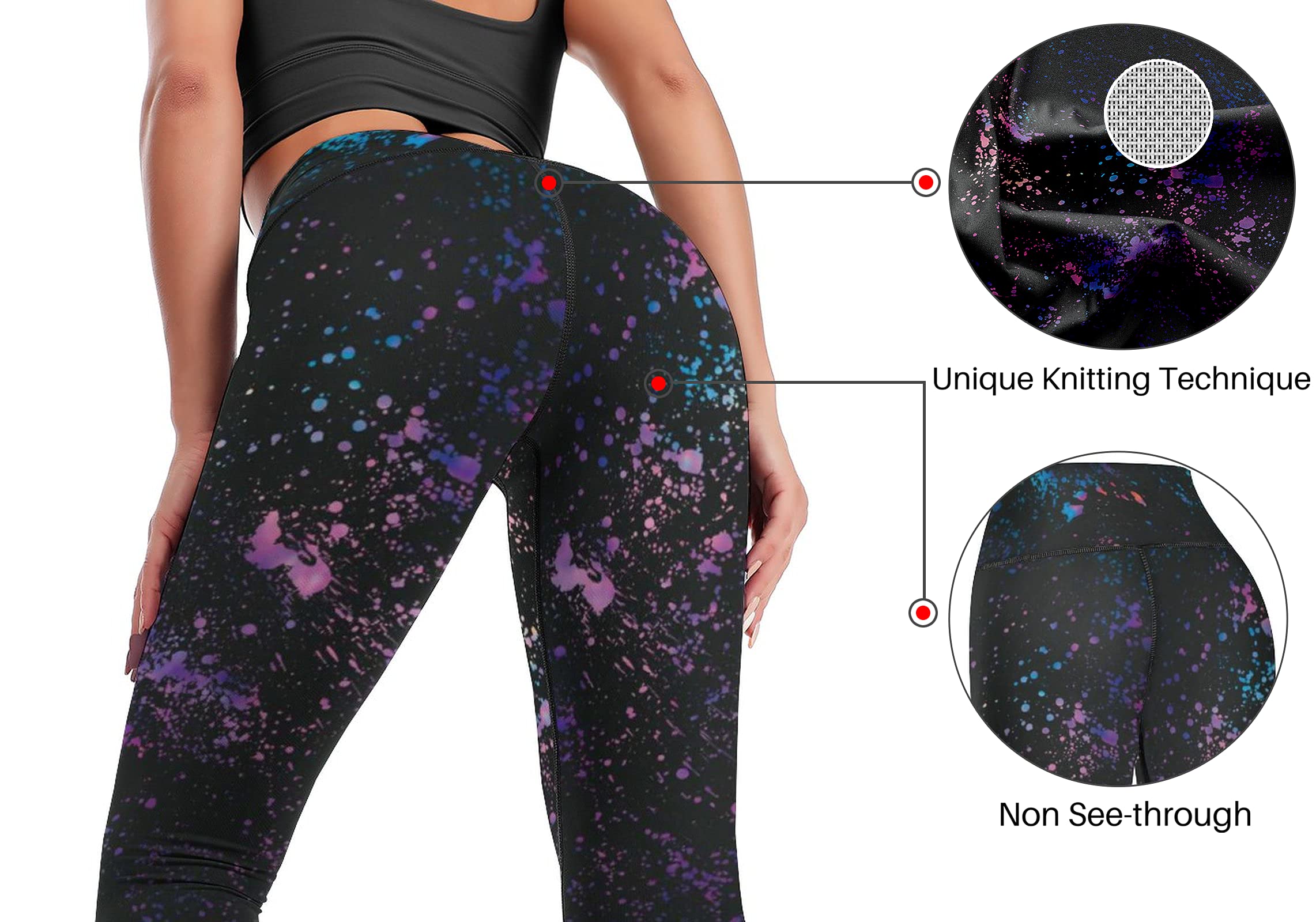 Cerburny High Waisted Yoga Pants for Women - Tummy Control Workout Leggings, Gym Athletic Spandex Pants - Perfect for Yoga, Running & Lounge Wear