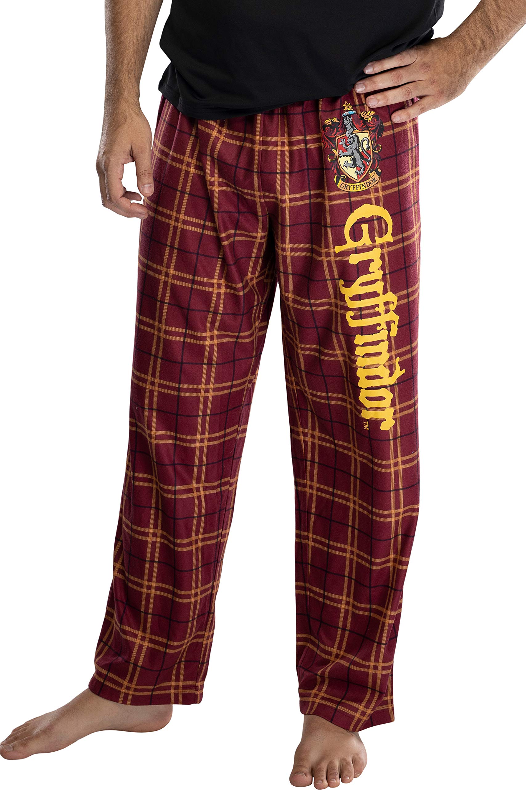 Harry Potter House Crest Plaid Pajama Pants for Adults - Gryffindor, Ravenclaw, Slytherin & Hufflepuff Styles | Cozy Sleepwear & Lounge Pants for Movie Nights & Potterhead Gifts