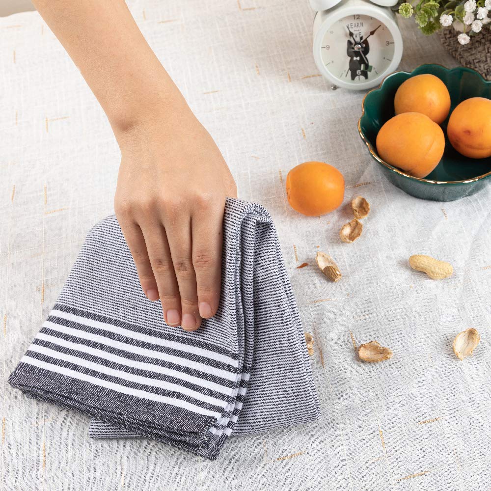Premium Cotton Kitchen Dish Towels Set of 3 - 19x28 Inches Absorbent Tea Towels for Washing & Drying Dishes - Perfect for Everyday Kitchen Use, Dish Racks & Countertop Cleaning