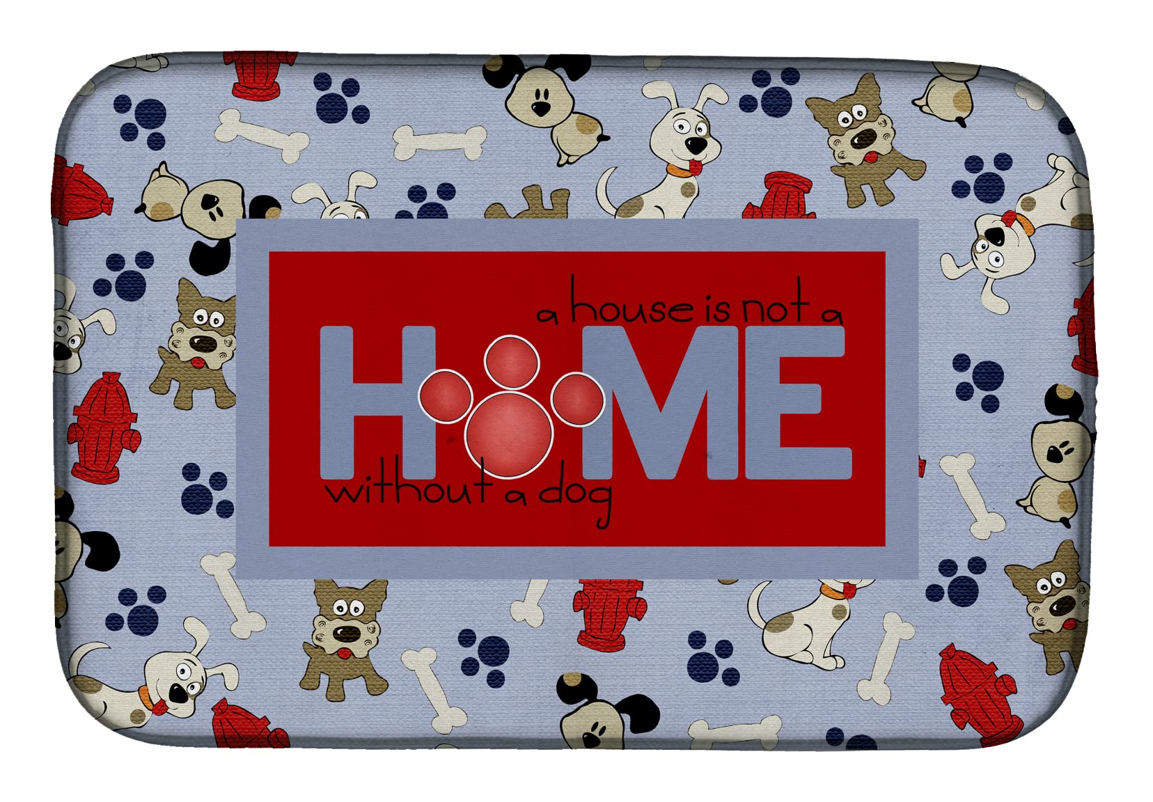 Caroline's Treasures SB3052DDM Absorbent Dog-Themed Dish Drying Mat - 14