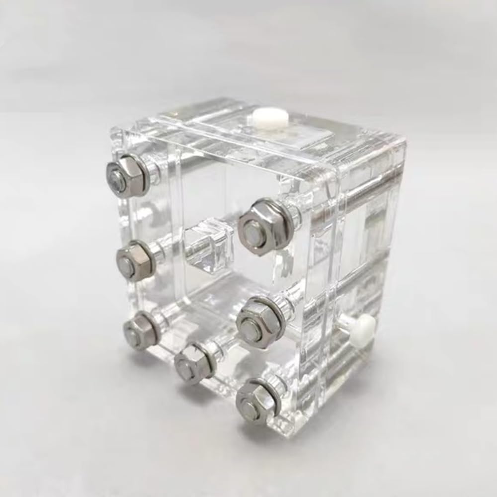 High-Capacity Zinc Air Testing Device | Sealed Transparent Metal Air Battery Reactor | Non-Circulating Electrolytic Cell (1cm² Reaction Area) for Laboratory Research & Battery Development
