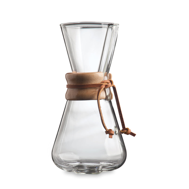 Chemex CM-1C Classic Series 3-Cup Pour Over Coffee Maker - Perfect for Home Brewing, Office Use & Specialty Coffee Lovers
