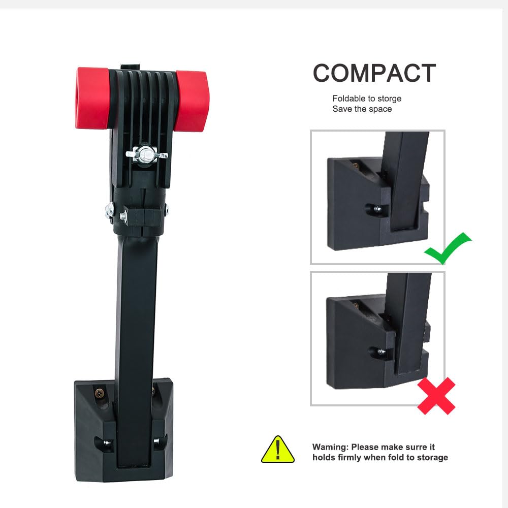 Teraysun Heavy Duty Wall Mount Bike Repair Stand - Foldable, Sturdy & Stable Bicycle Maintenance Rack for Home Garage Workshop | Perfect for Road Bikes, Mountain Bikes & Cycling Repairs