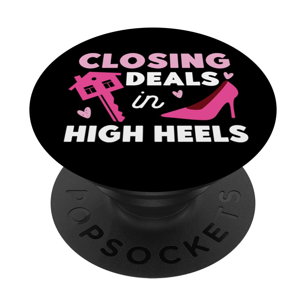 Realtor Closing Deals PopSockets Adhesive PopGrip - Swappable Phone Grip & Stand for iPhone, Samsung - Perfect for Real Estate Agents, Office Professionals & Business Meetings