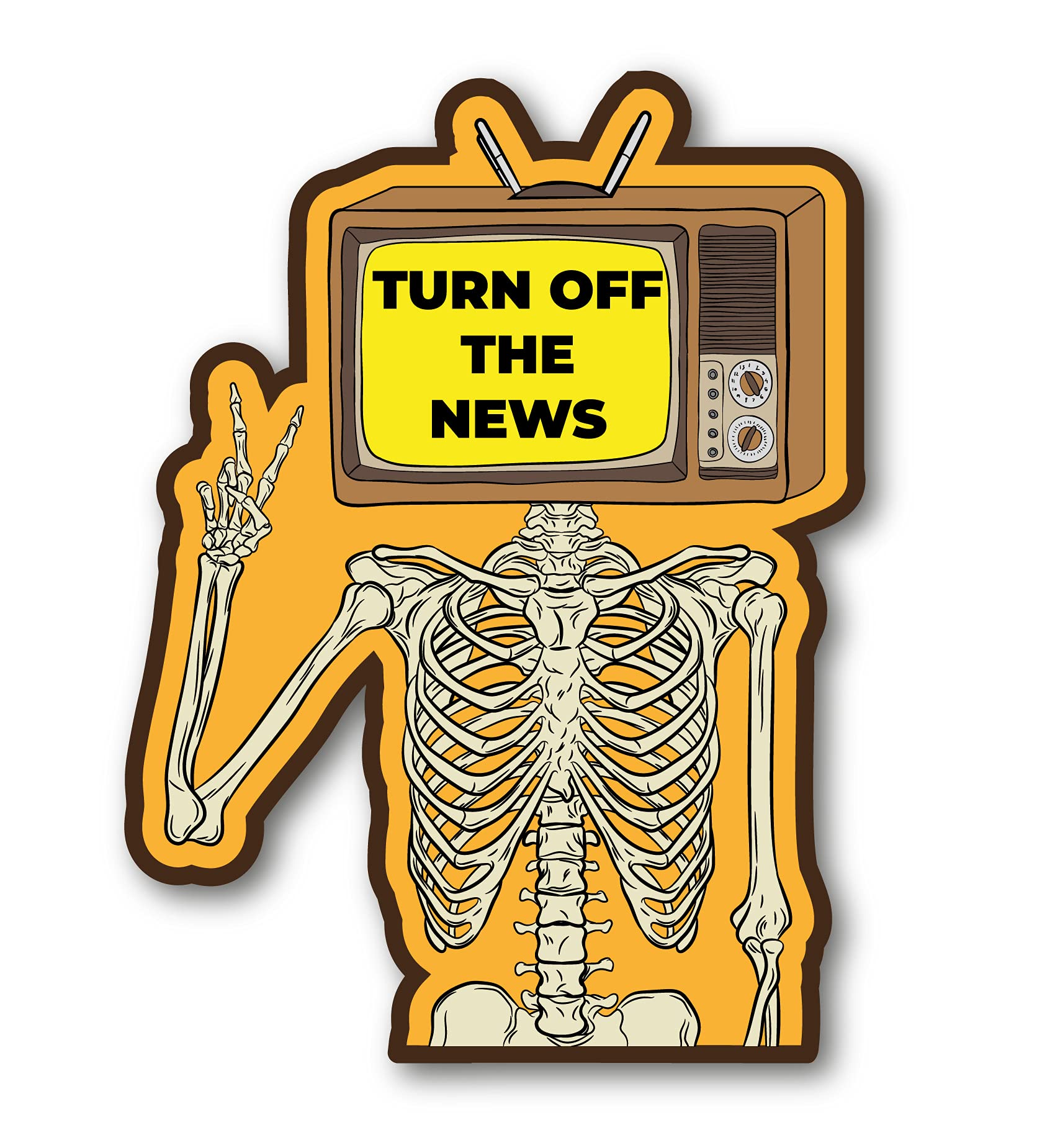 Funny 'Turn Off The News' Bumper Sticker - 5