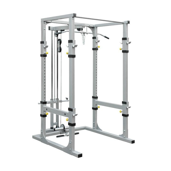 VO3 Impulse Series Power Cage with Lat Pulldown and Low Row Attachment - Heavy Duty Home Gym Equipment for Strength Training & Full Body Workouts