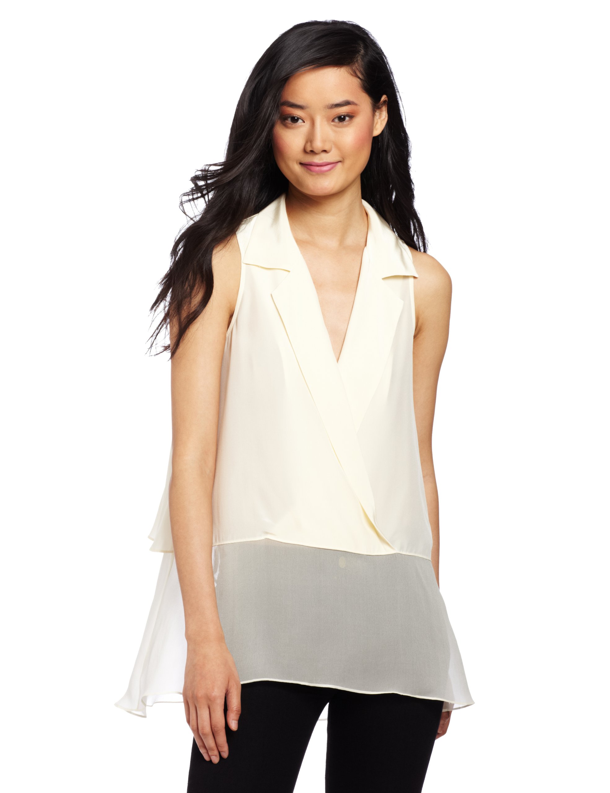 Tracy Reese Women's Flyaway Shirt - Flowy Casual Blouse for Summer, Beach & Vacation - Lightweight Button Down Top for Women's Office Wear & Outdoor Activities