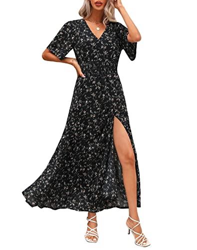 Floral-black Printed