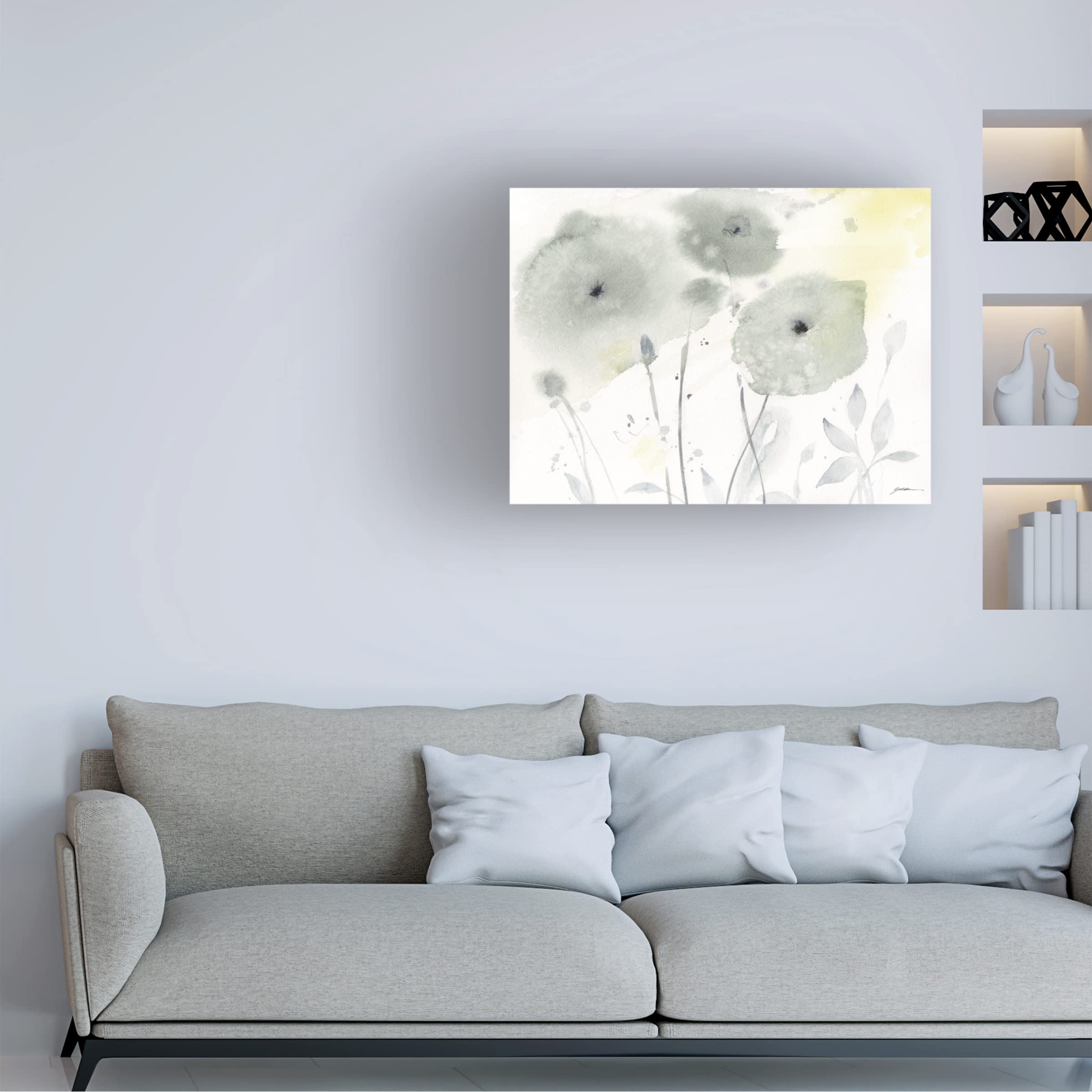 Sheila Golden 'The Sun Came Out' Canvas Wall Art Print - Modern Abstract Landscape Painting for Living Room, Bedroom & Office Decor