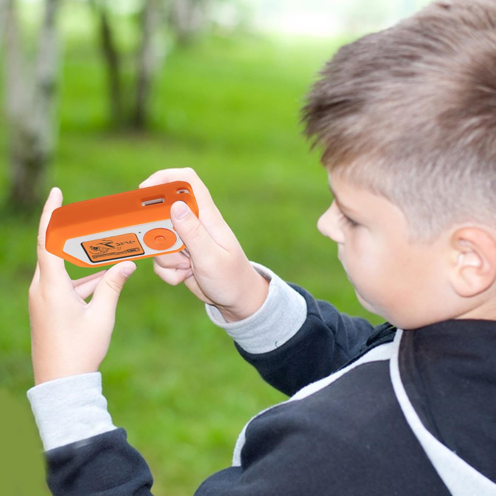 Flipper Zero Silicone Protective Case - Soft & Durable Cover for Flipper Zero (White/Orange) - Perfect for Daily Use, Travel & Device Protection