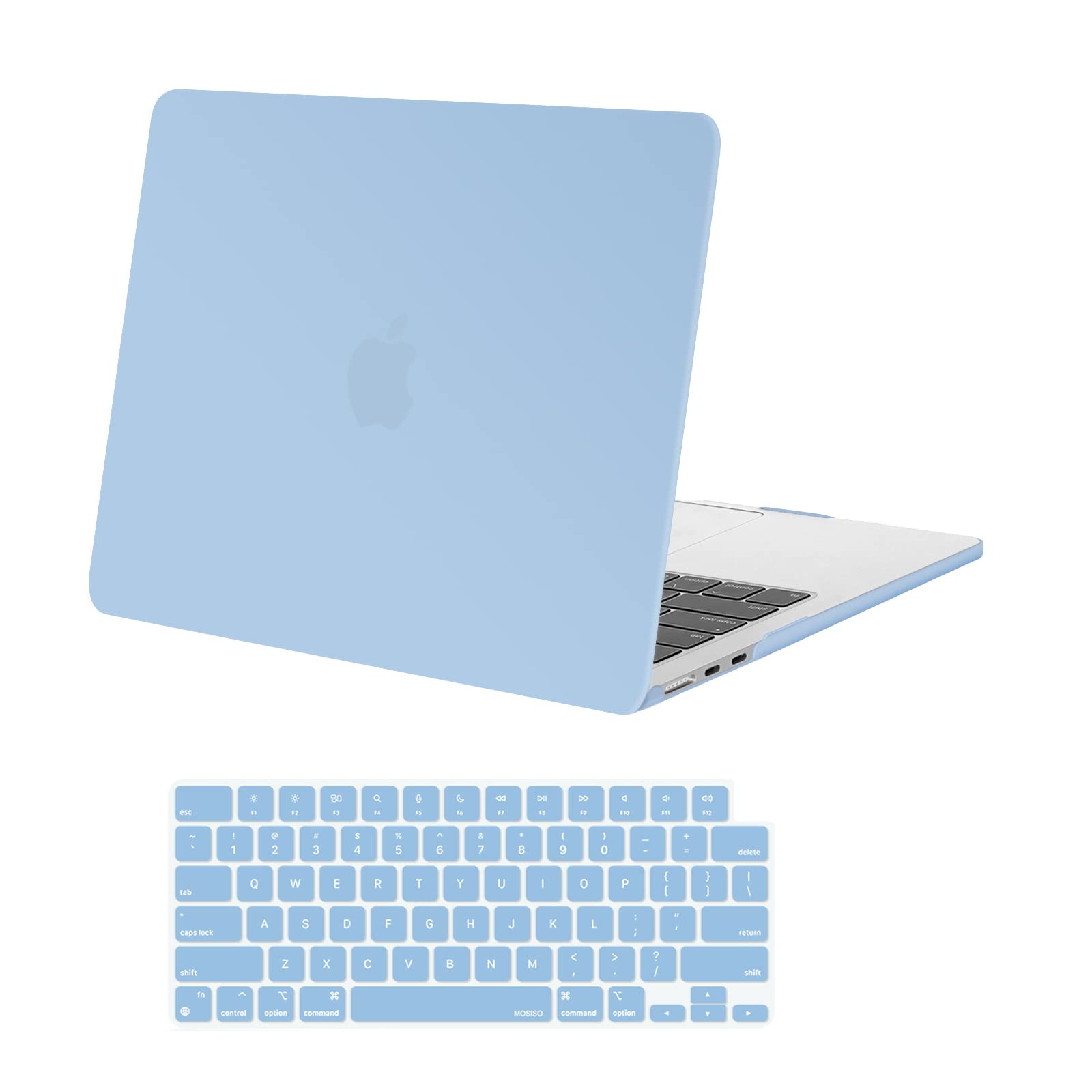 MOSISO MacBook Air 13.6 inch Case 2022-2023 (A2681 M2 Chip) - Durable Hard Shell Protective Cover with Keyboard Skin for Liquid Retina Display Models | Perfect for Work, Travel & School in Air Blue