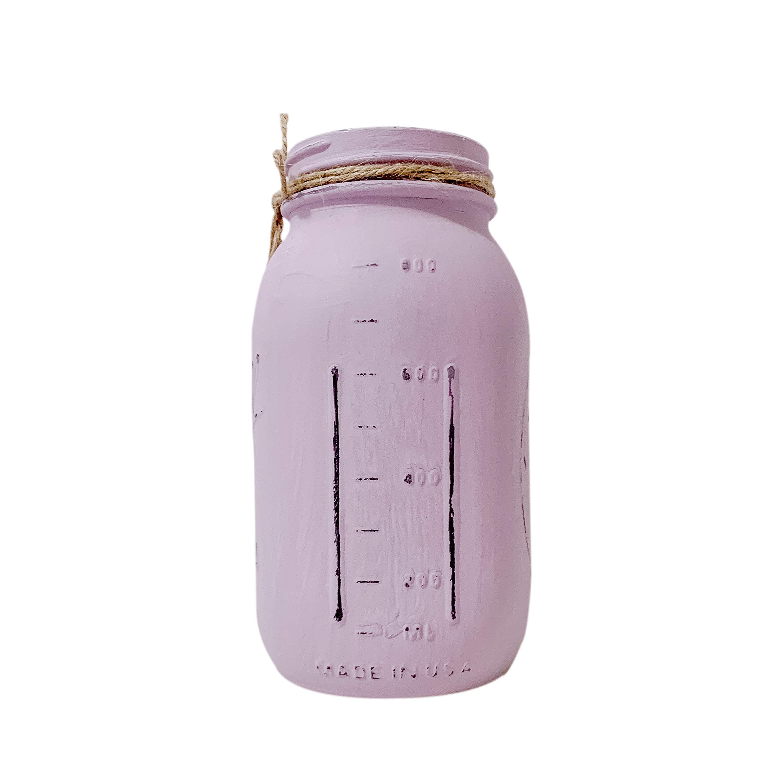 Lavender Painted Mason Jars - 32 oz Quart Glass Jars for Baby Shower, Baptism & Wedding Centerpieces - Purple Table Decor for Girls' Celebrations - Perfect for Rustic Weddings, Bridal Showers & Party Decorations