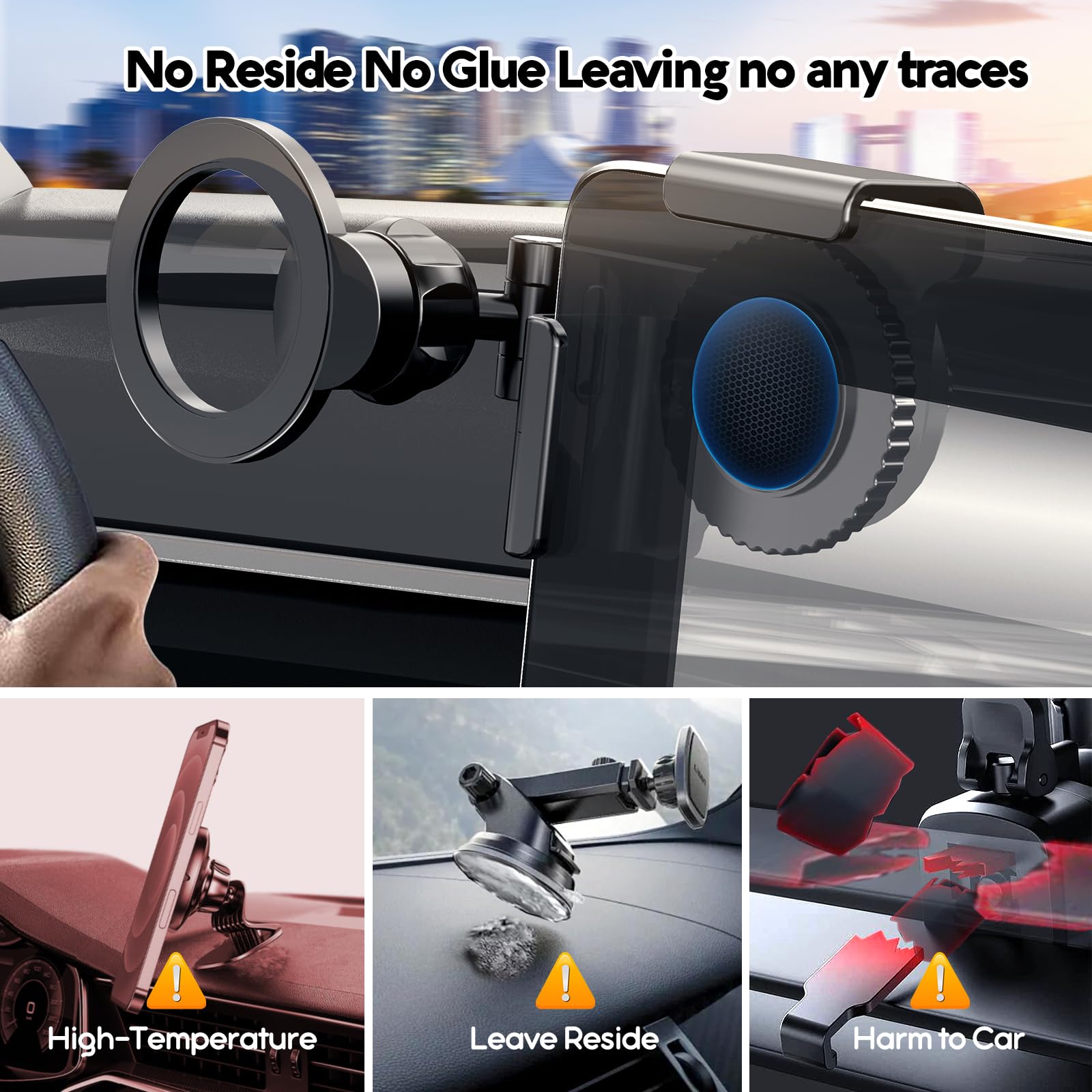 Universal Tesla Model 3/Y/S/X Phone Mount Holder - Foldable Hidden Car Accessory for iPhone & Android (2024-2025) | Perfect for Road Trips, GPS Navigation & Hands-Free Driving