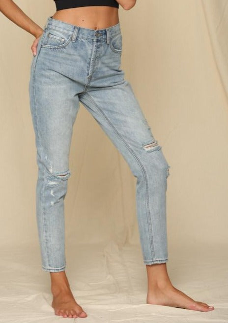Vintage High Rise Skinny Jeans for Women - Retro Stretch Denim Pants with Slim Fit & Comfortable Waistband | Perfect for Casual Wear, Date Nights & Office Outfits