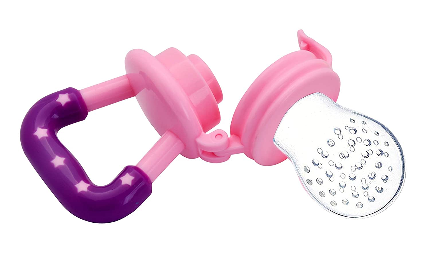 Manan Baby Feeding Essentials Combo Pack - 1 Baby Bib, 1 Feeder, 1 Feeding Spoon & 1 Fruit Nibbler (Multicolor, Print May Vary) - Perfect for Newborns & Toddlers at Home or Travel