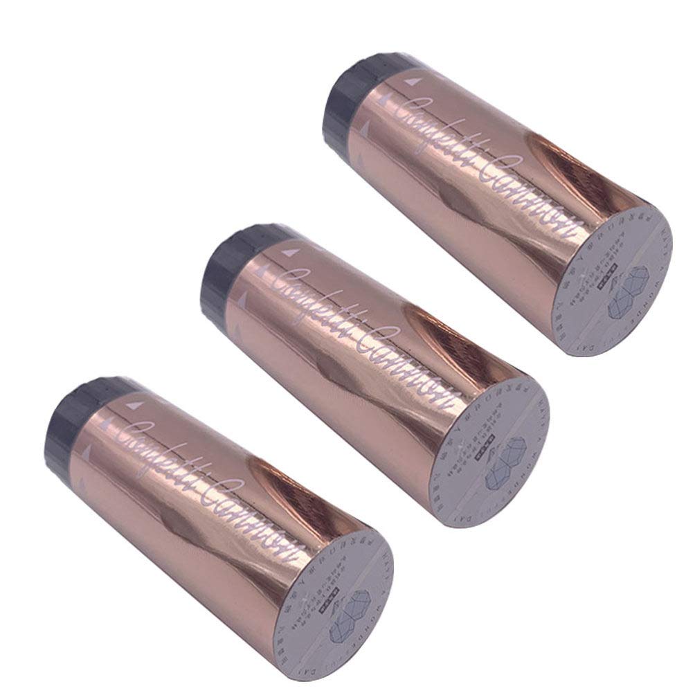 Amosfun 3 Pack Confetti Cannons - Pink, Red & Rose Gold Air Compressed Glitter Blasters for Weddings, Birthdays & Parties (11cm) - Perfect for Celebrations, Gender Reveals & New Year's Eve