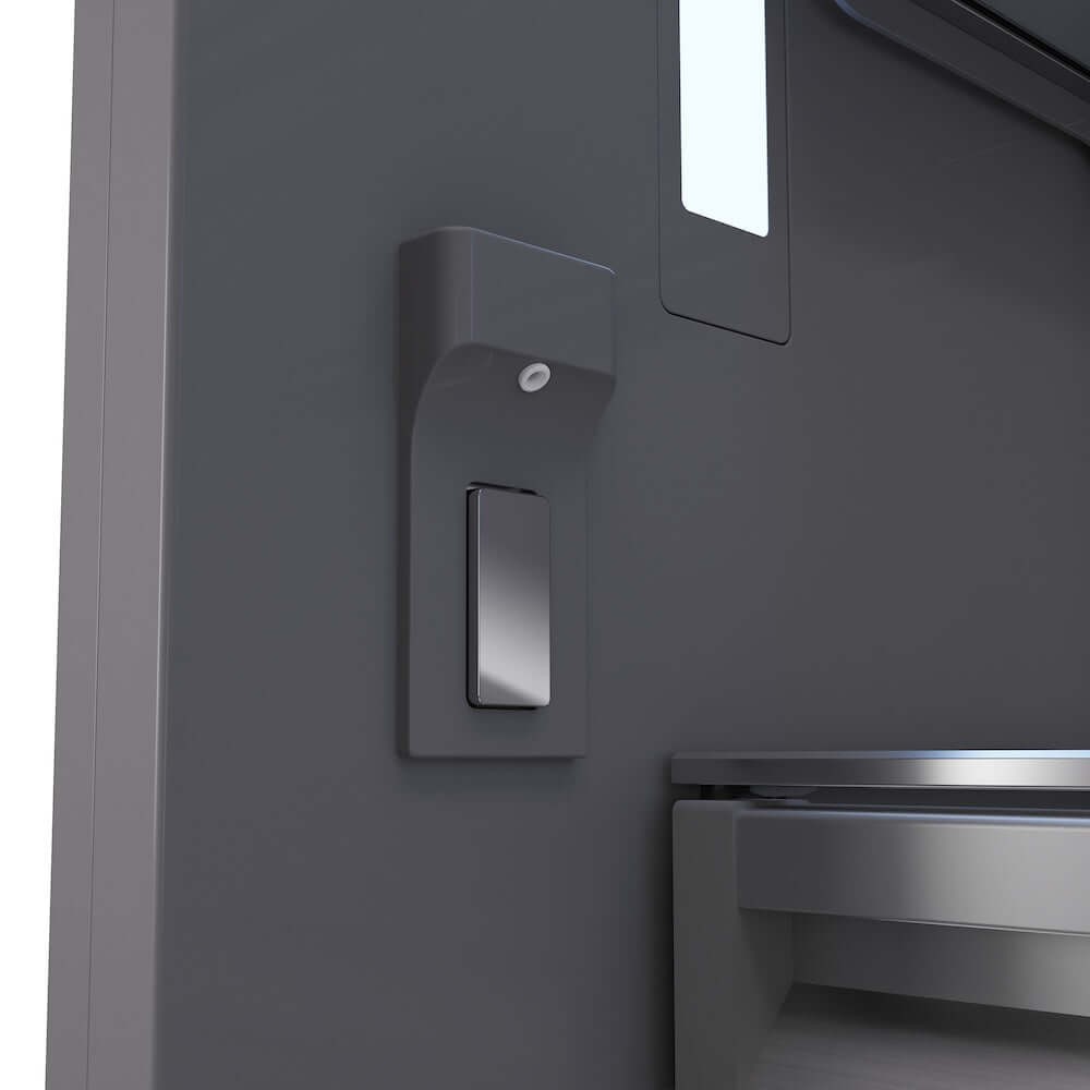 ZLINE Autograph Edition 72-Inch Built-In French Door Refrigerator with Bottom Freezer - 39.6 cu. ft. Capacity, Stainless Steel Exterior, Graphite Gray Interior & Matte Black Accents - Includes Water Dispenser & Ice Maker (GRBITZ 304 72MB) - Perfect for Modern Kitchens, Open-Concept Homes & Luxury Appliances
