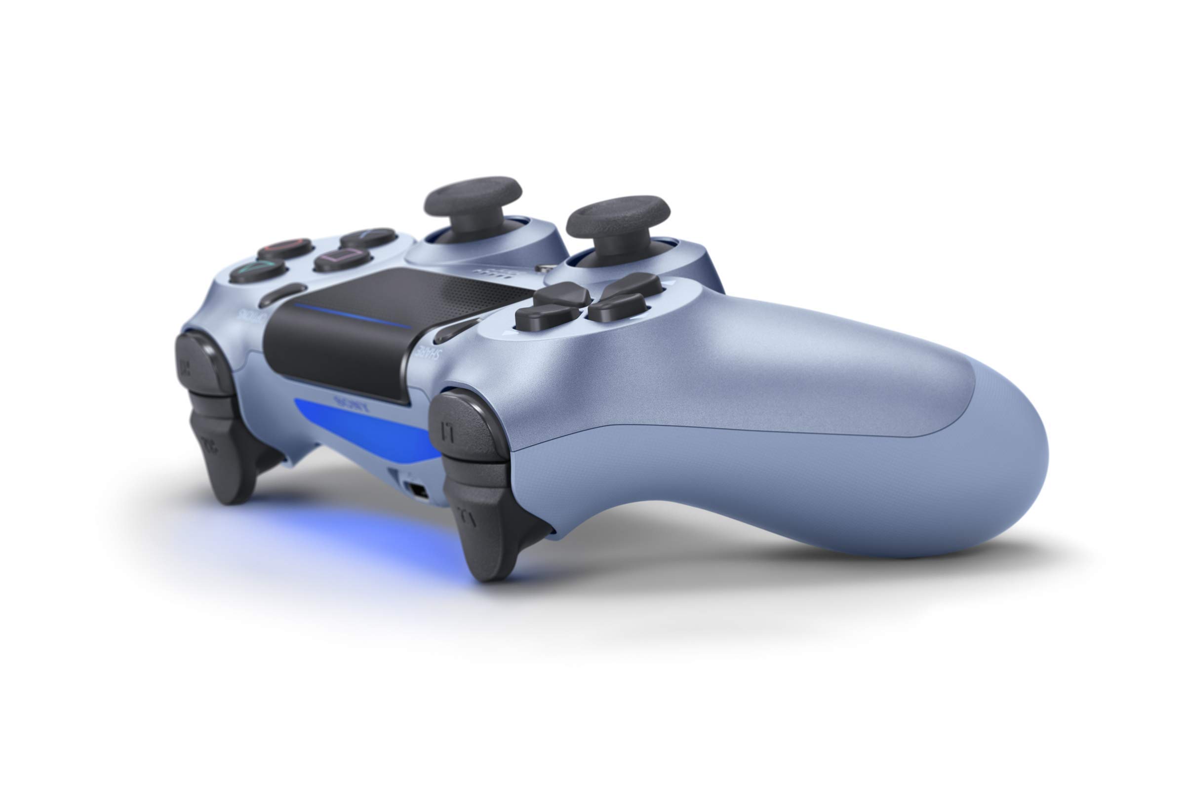 Renewed DualShock 4 Wireless Controller for PlayStation 4 - Titanium Blue | Official Sony PS4 Gamepad with Precise Controls | Perfect for Gaming, Streaming & Multiplayer Sessions