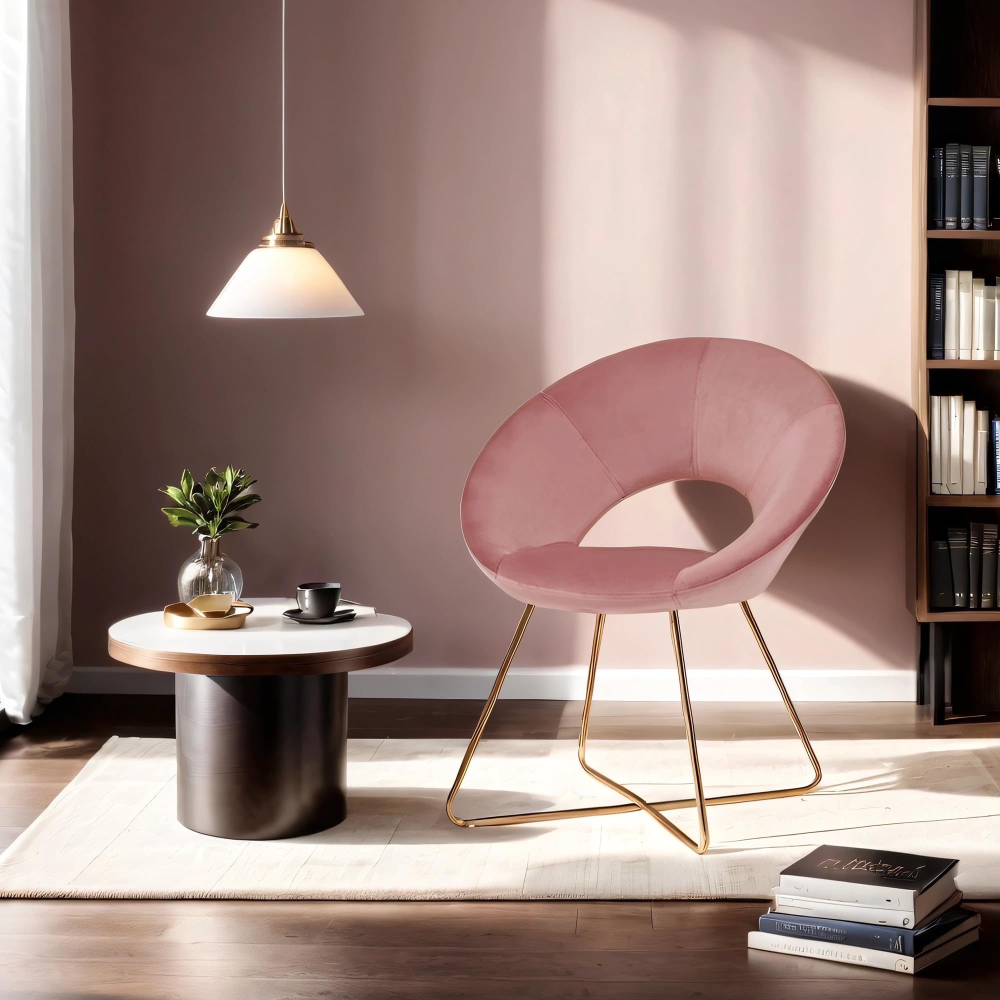 Velvet Fabric Dining Chair with Metal Legs - Modern Reception & Conference Chair in Multiple Colors (Model 439D) | Perfect for Home, Office, and Event Seating