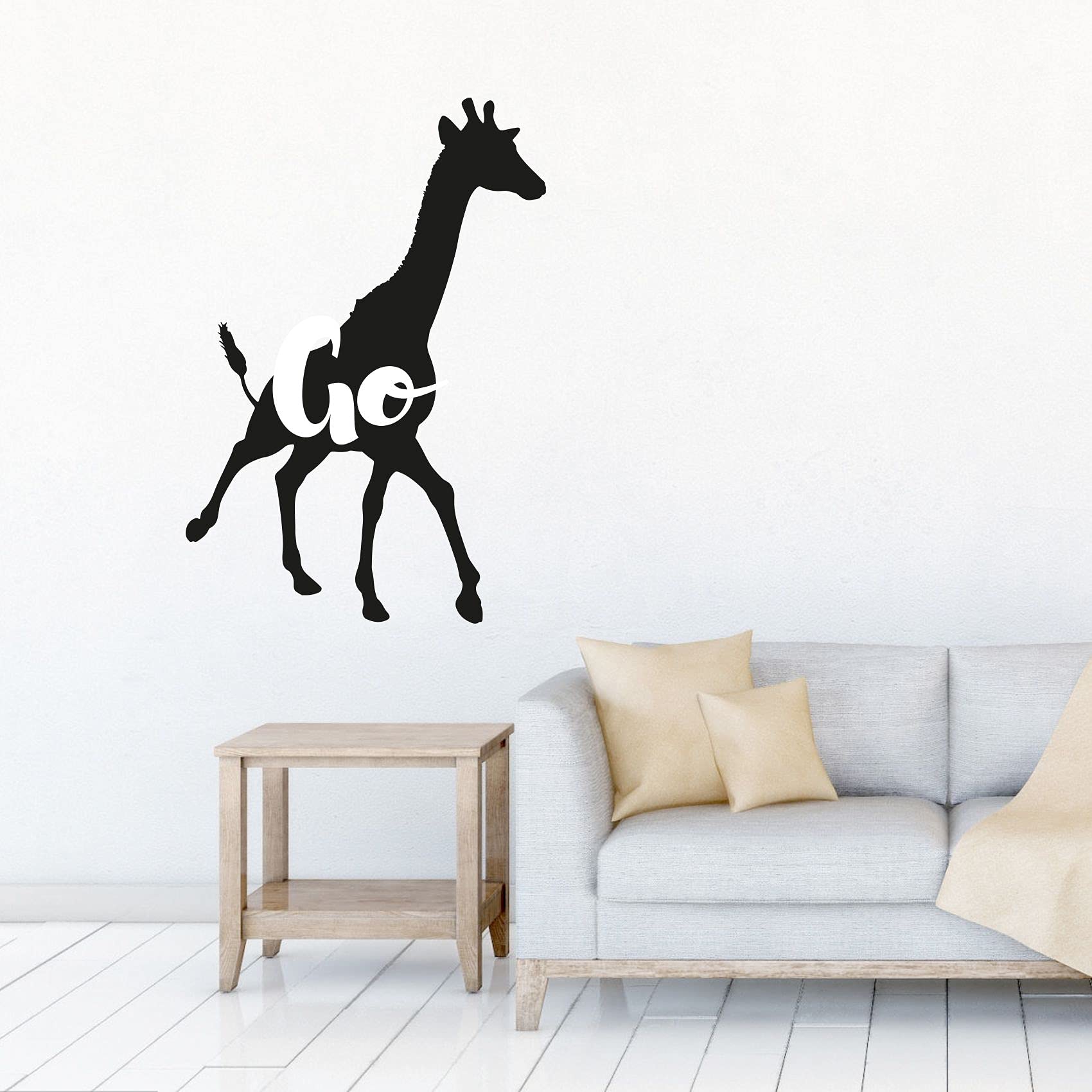 Giraffe Wall Decal - Beautiful Animal Silhouette Vinyl Wall Art Sticker for Nursery, Kids Room & Home Decor (10x8 Inch) - Perfect for Baby Rooms, Playrooms & Study Spaces