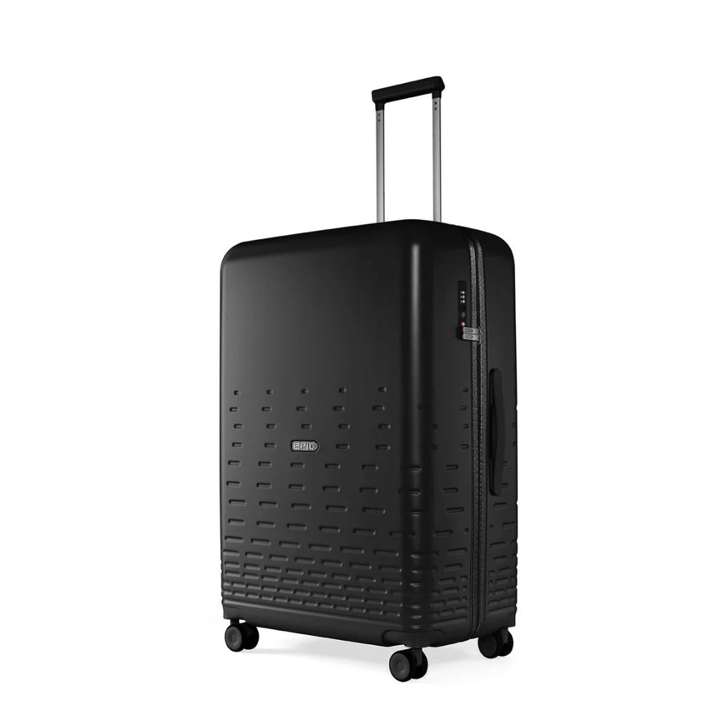 Epic Spin 3-Piece Hardside Luggage Set - Durable Black Suitcase with Spinner Wheels for Travel, Business Trips & Vacations | Carry-On, Medium & Large Sizes