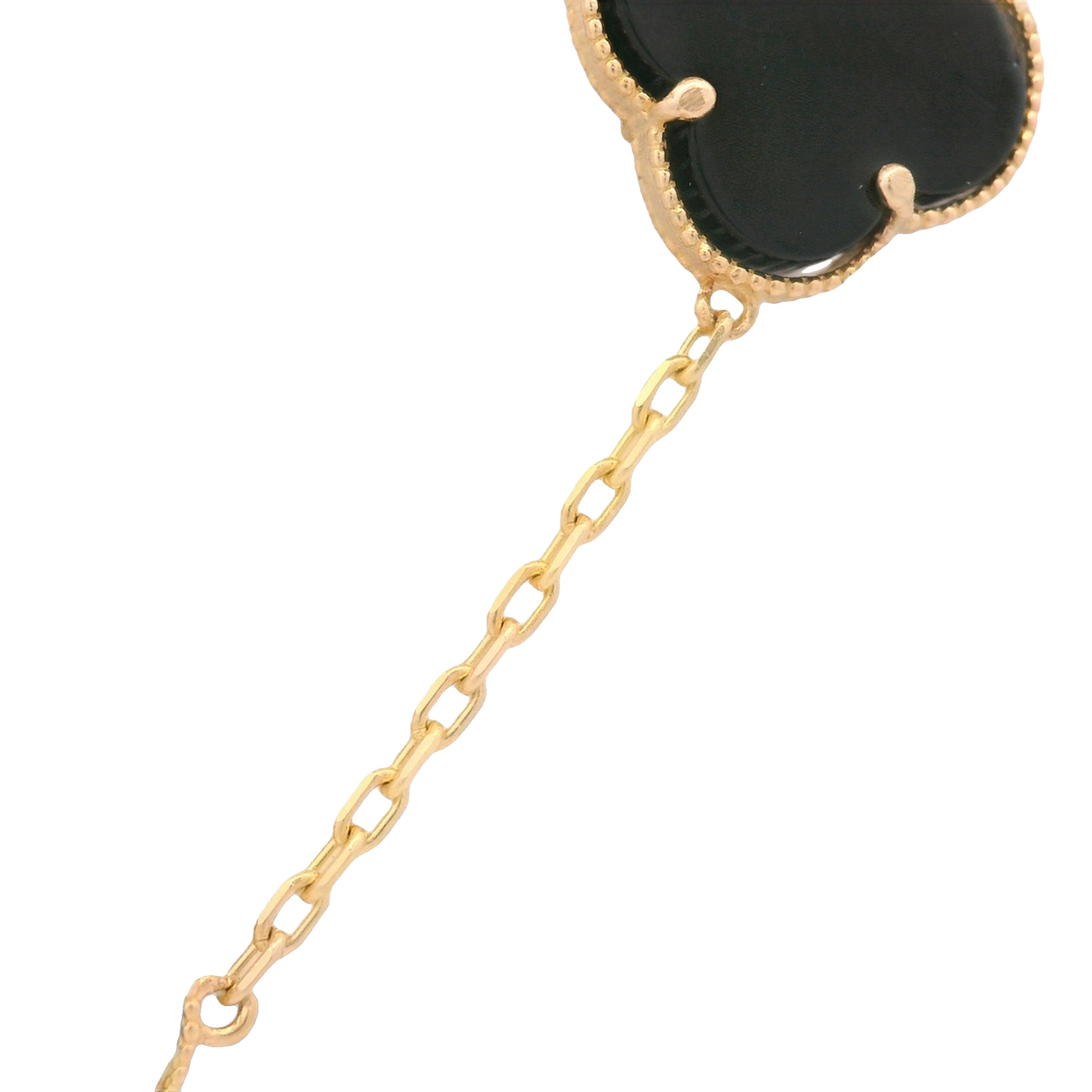 14K Gold Black Clover Choker Necklace for Women - Elegant Gothic Jewelry Gift for Birthday, Anniversary & Special Occasions | Perfect for Parties, Weddings & Everyday Wear