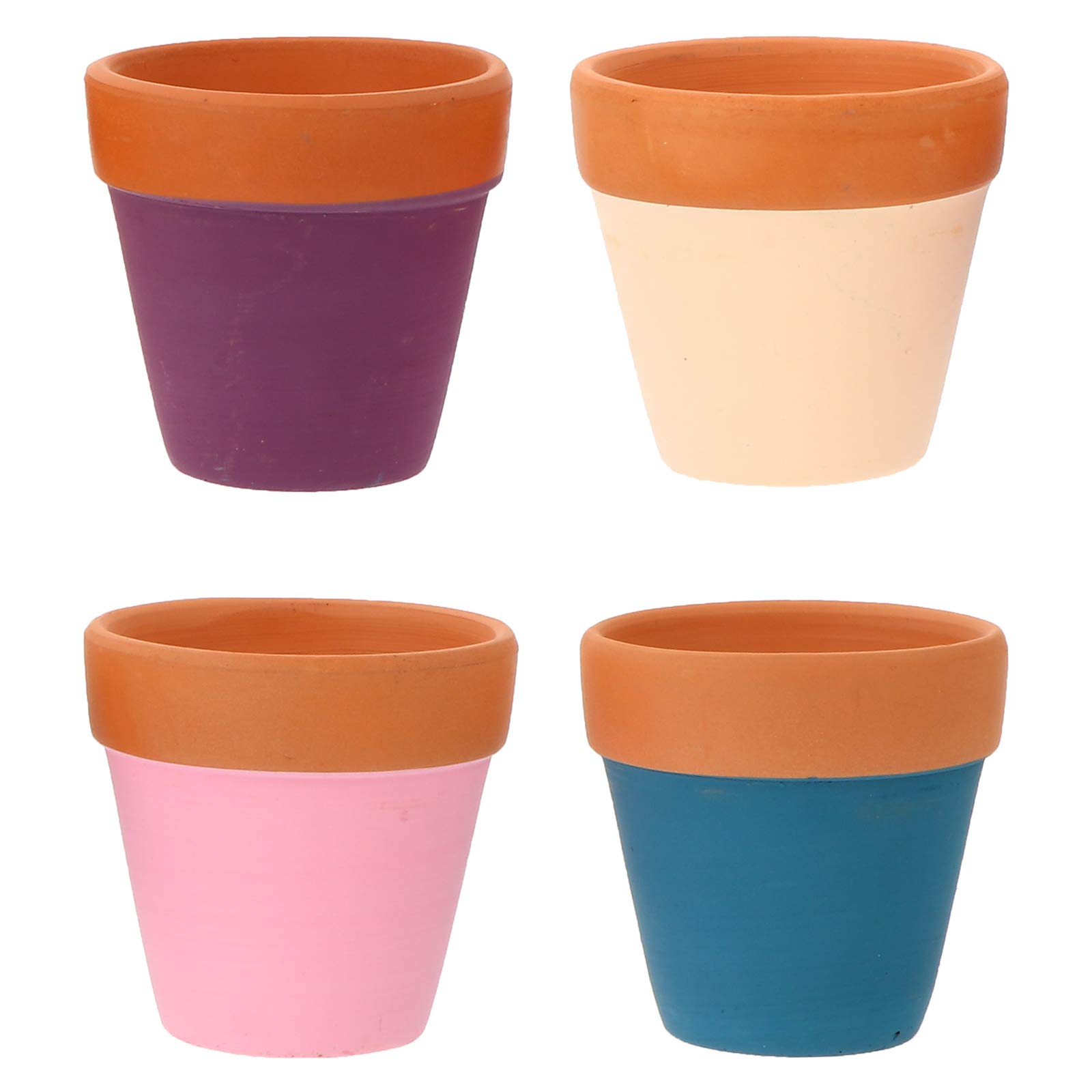 DOITOOL Mini Ceramic Flower Pot - Elegant Succulent Planter with Drainage Hole, Small Decorative Home & Office Plant Holder for Cactus, Herbs, Air Plants - Perfect for Windowsill, Desk, Shelf Decor