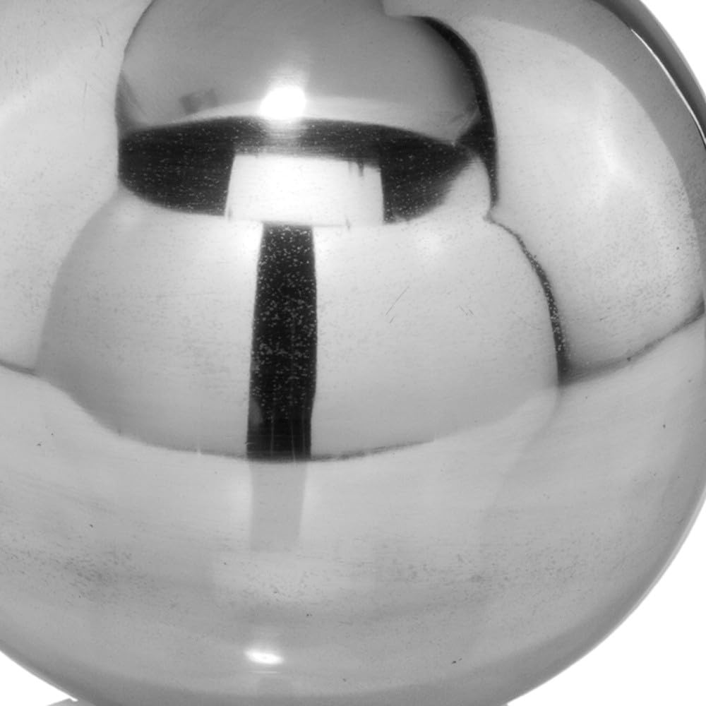 Modern Silver Aluminum Decorative Balls - 3-inch Polished Spheres for Centerpiece Bowls, Tabletop Decor, Home & Office Accents | Perfect for Wedding Decor, Vase Fillers, and Modern Interior Design