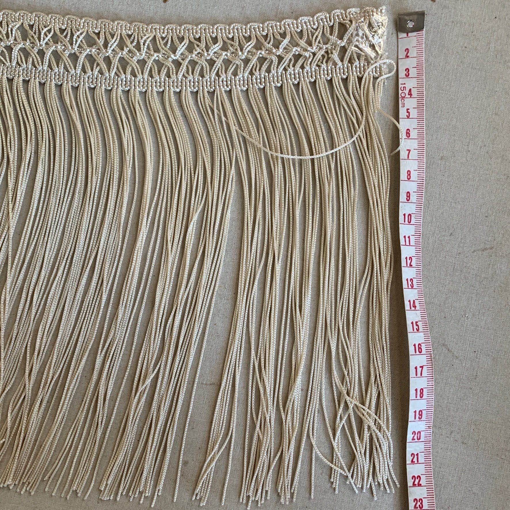 Long Cream Fringe Curtains for Windows & Doors - Elegant Boho Home Decor for Living Room, Bedroom, and Party Backdrop