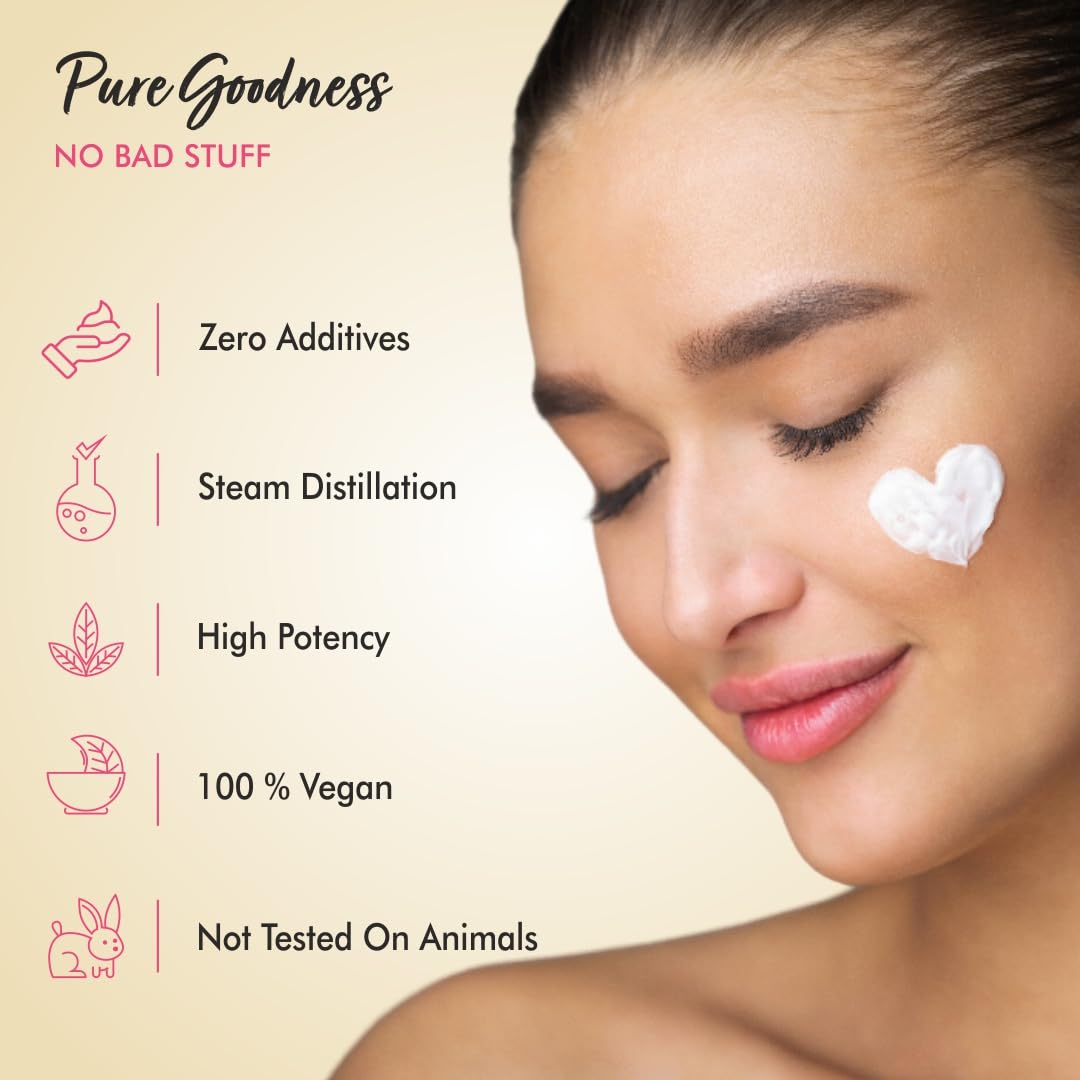 THE LOVE CO. 100% Pure Natural Rose Water - Steam Distilled Face Toner & Hair Mist | Authentic Kannauj Gulab Jal | Soothing Skin Care Spray - Paraben & Alcohol Free | For Hydrating Dry Skin, Refreshing Makeup Setting & Aromatherapy