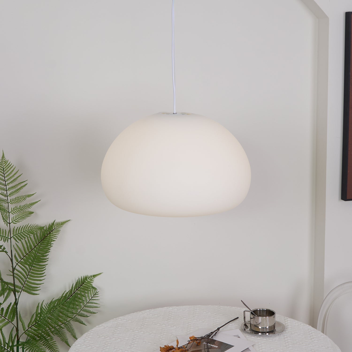 Modern Fluid Pendant Light Fixture - Elegant Dimmable Hanging Chandelier for Kitchen Island, Dining Room & Bedroom Decor