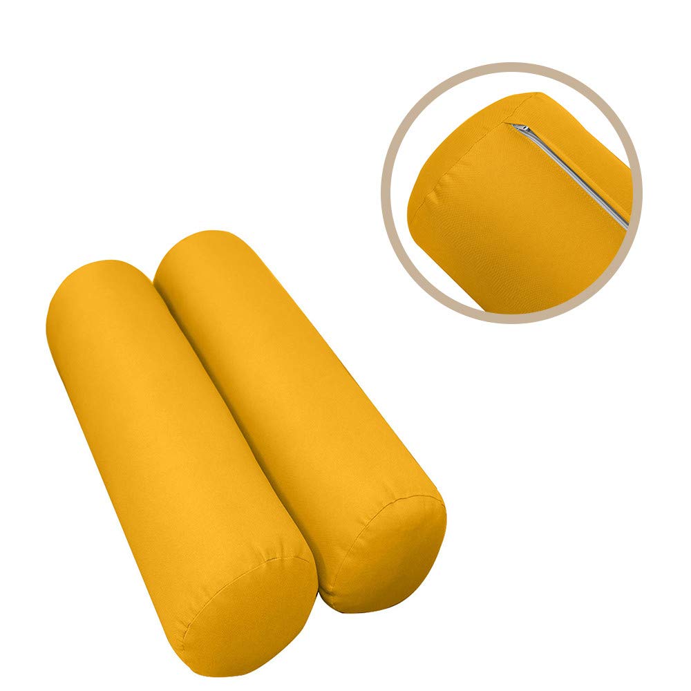 Style1 AD108 5-Piece Crib Size Outdoor Daybed Set - Knife Edge Mattress Cushion & Bolster Pillows for Patio, Poolside, or Garden Relaxation