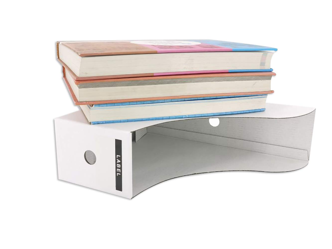 HUAPRINT Magazine File Holder Set (6 Brown + 6 White) - Desk Document Organizer with Labels, Letter Size File Storage Box for Office, Home, School - Perfect for Bills, Magazines, Office Supplies Organization