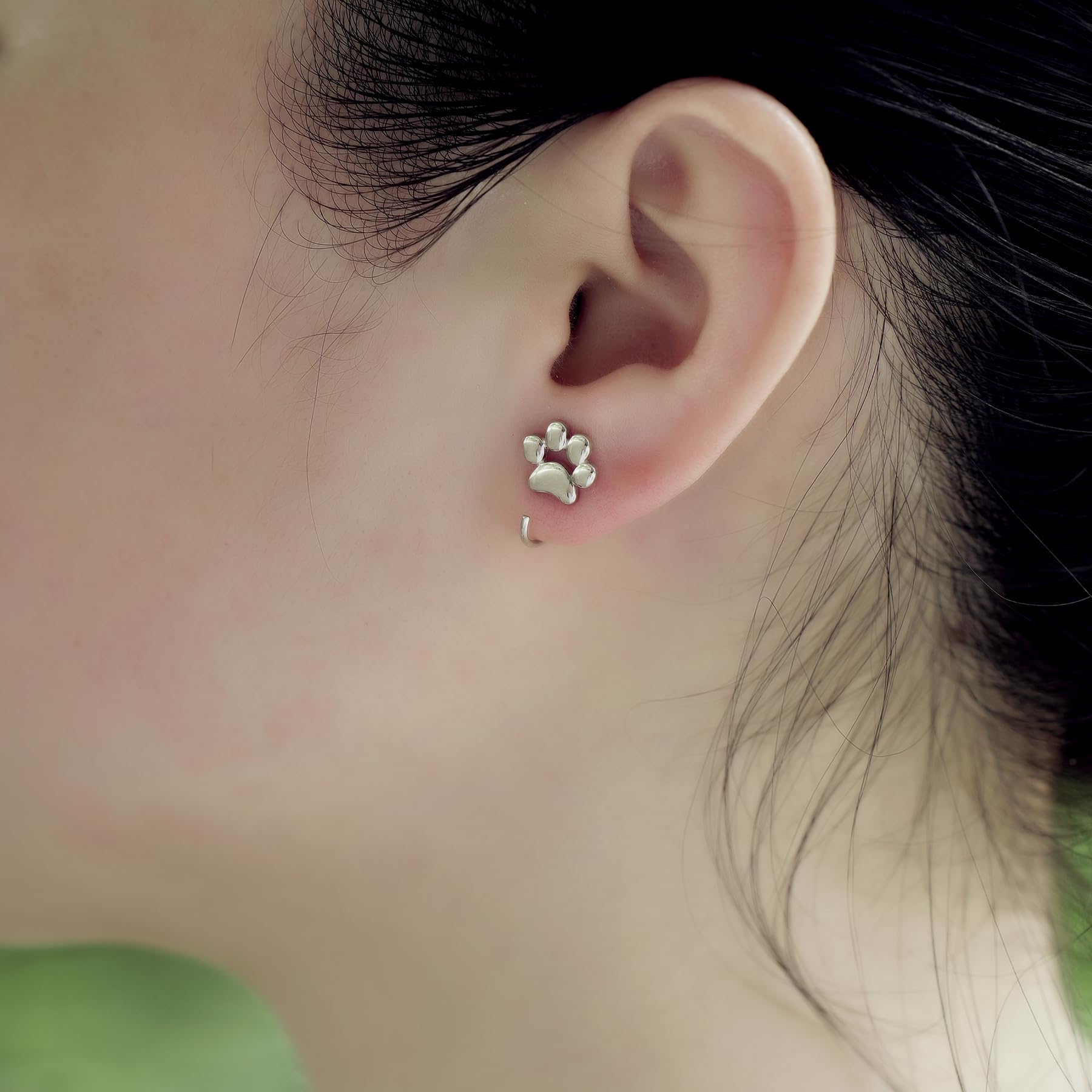 925 Sterling Silver Animal Huggie Hoop Earrings - Paw, Panda, Ladybug, Butterfly & Cat Designs | Dainty Second Hole Earrings for Women | Perfect for Everyday Wear, Gifts & Boho Fashion