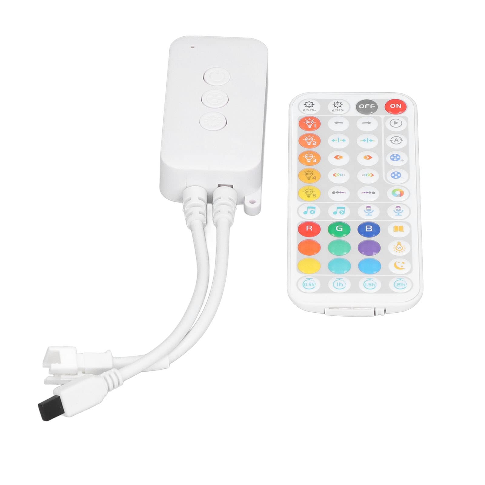 44-Key LED Strip Light Controller with Bluetooth Wireless Remote - Music Sync for KTV, Home Lighting, Parties & DIY Decoration