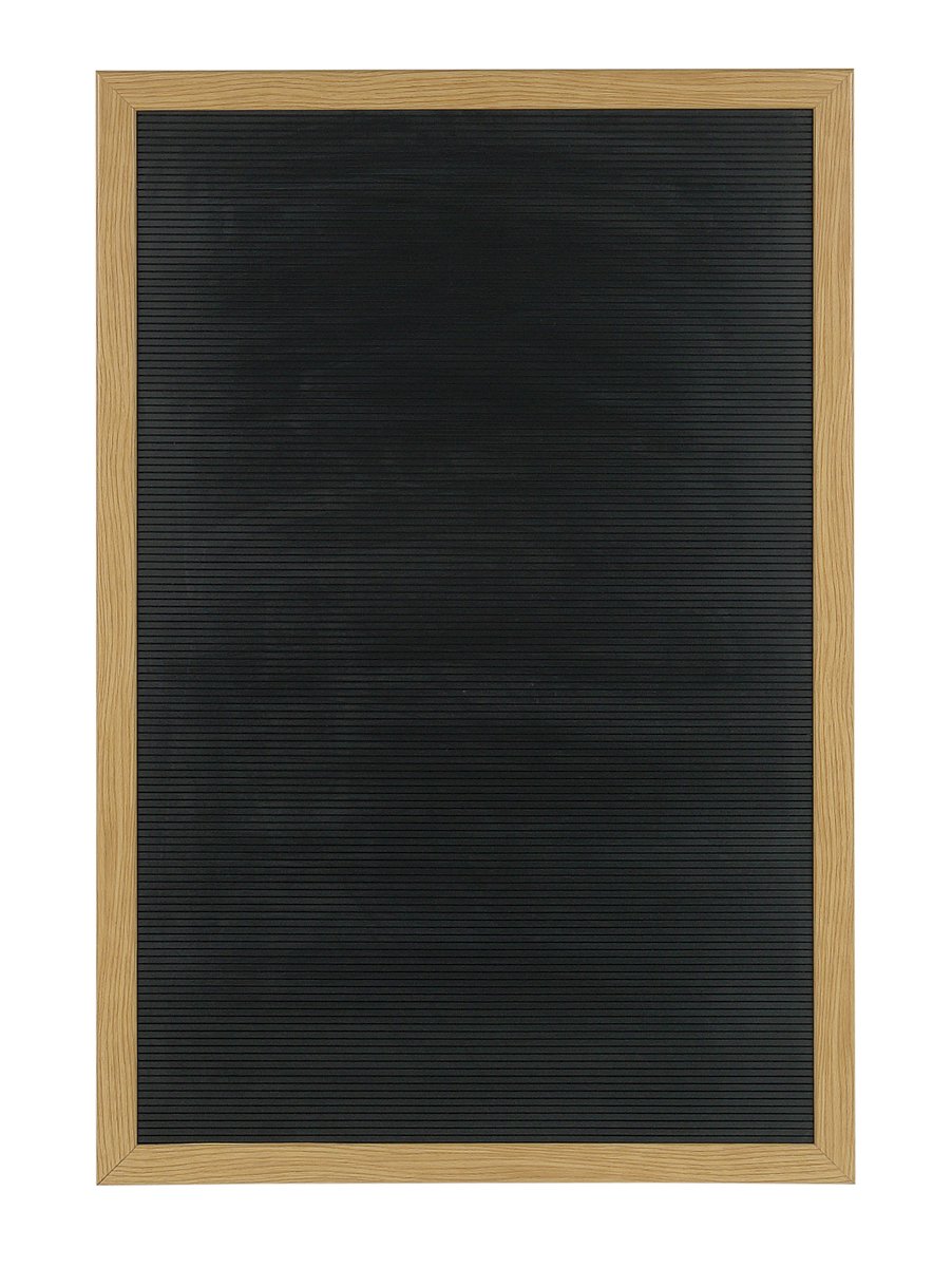 Oak Grooved Notice Board - 600 x 900 mm Black Information Table for Office, Classroom, or Home Organization - Perfect for Schedules, Memos, and Announcements