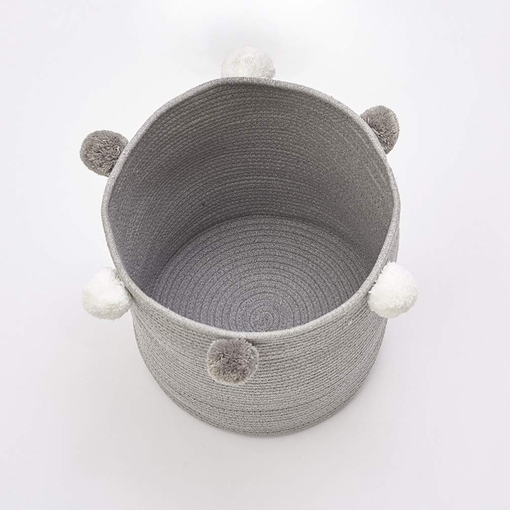 TOPBATHY Woven Cotton Storage Basket - Laundry Bin, Blanket Basket, Nursery Organizer for Clothes, Toys & Pillows | Perfect for Home, Bedroom & Nursery Organization