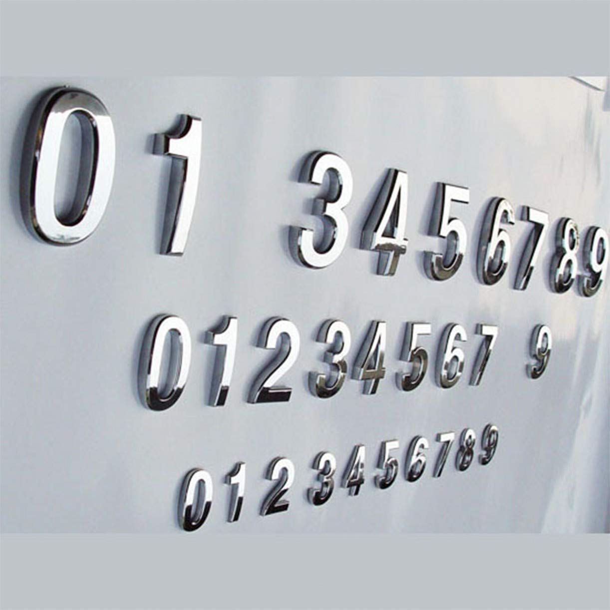 Self Adhesive Door House Numbers & Street Address Plaques - Durable Mailbox Signs for Residence, Easy to Install - Perfect for Home, Apartment, and Business Address Marking