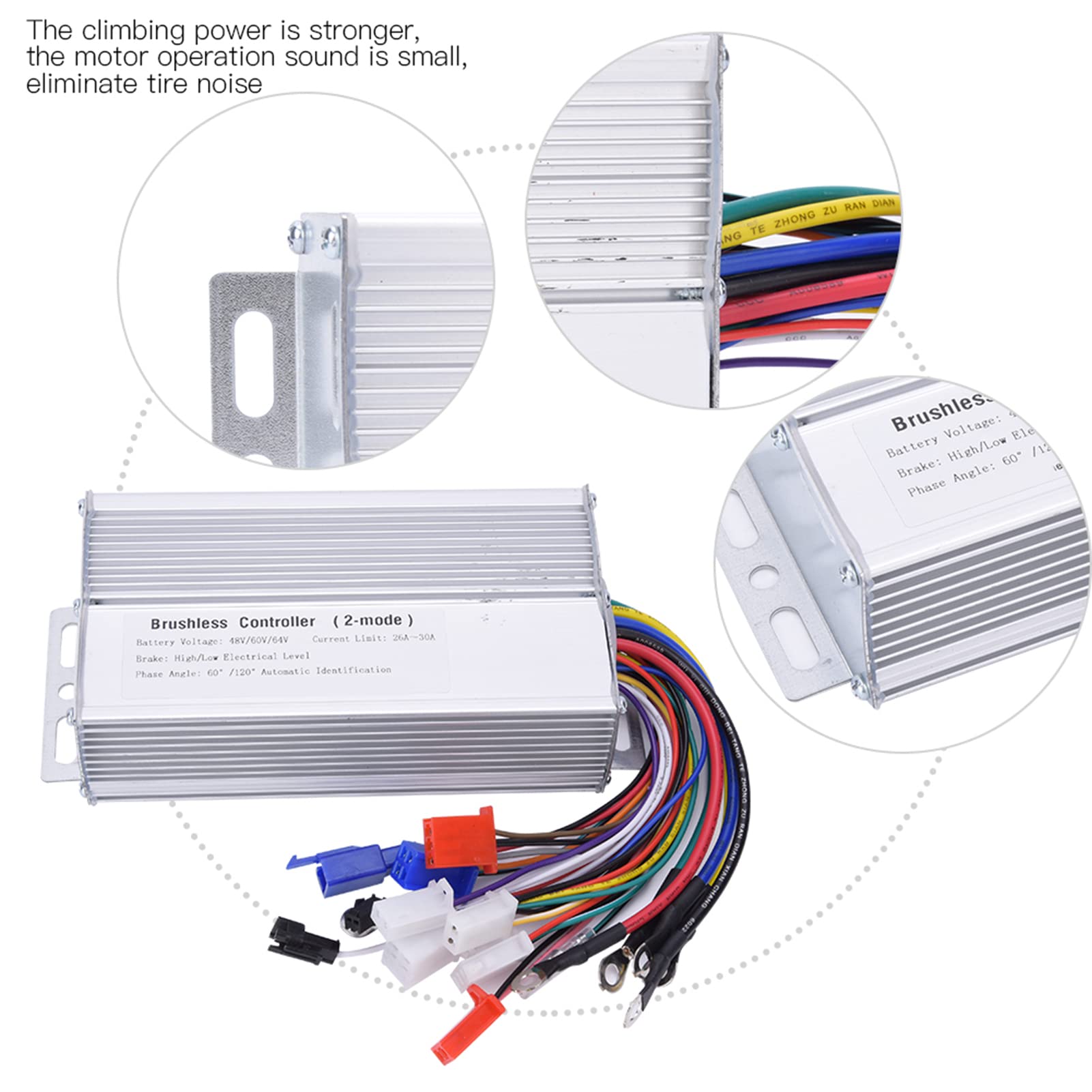 48V-64V 1000W-1500W Brushless Motor Speed Controller for Electric Bikes & Scooters - High Performance Aluminum Alloy E-Bike Controller - Perfect for Commuting, Off-Road & Urban Riding
