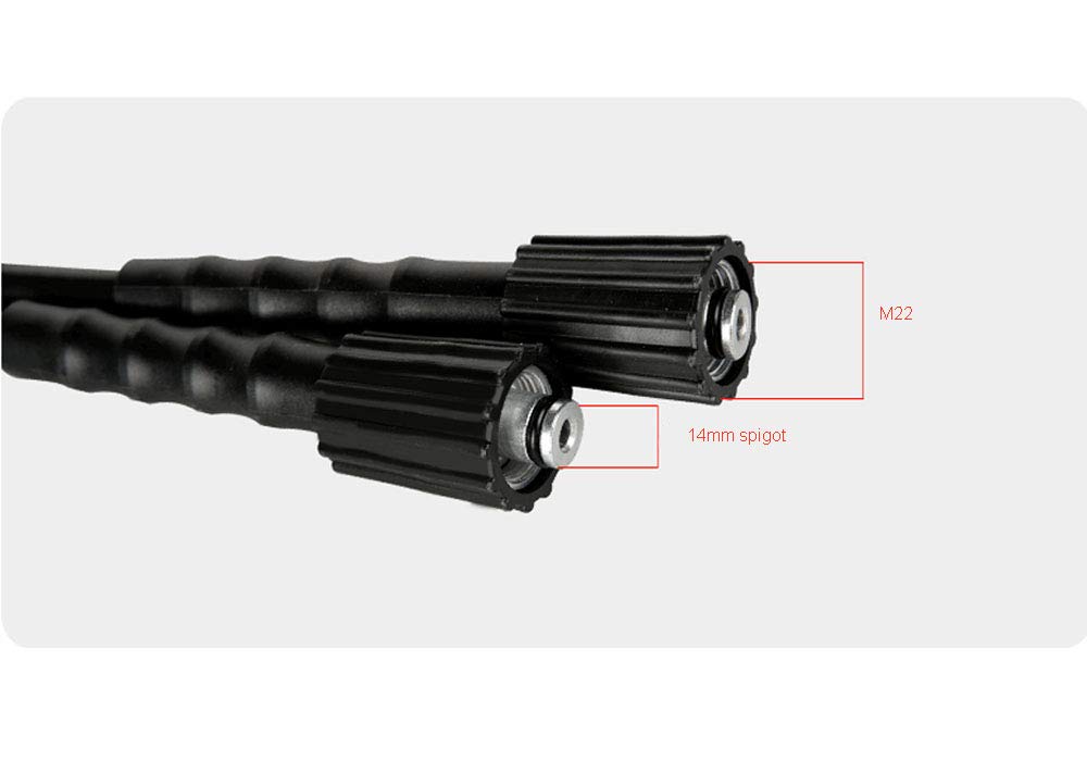 10M (32.8ft) High Pressure Washer Replacement Hose - M22 14mm Connection - Heavy Duty Water Cleaning Kit for Power Washer, Car Wash & Outdoor Cleaning - 10 Meters Long