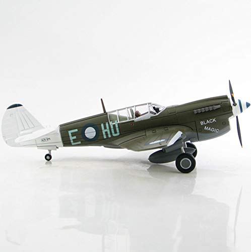 Hobby Master 1/72 Scale P-40N Black Magic Diecast Aircraft Model - 78 Sqn RAAF, Morotai 1945 - Collectible WWII Warbird for Display & Aviation Enthusiasts