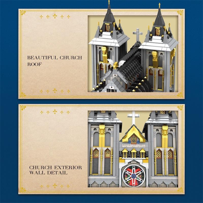Reobrix 66027 European Century Churches Building Blocks Set - 3468 PCS Medieval Architecture Model Kit for Adults & Teens - Perfect for Collectors, Home Decor, and Creative Gift Ideas
