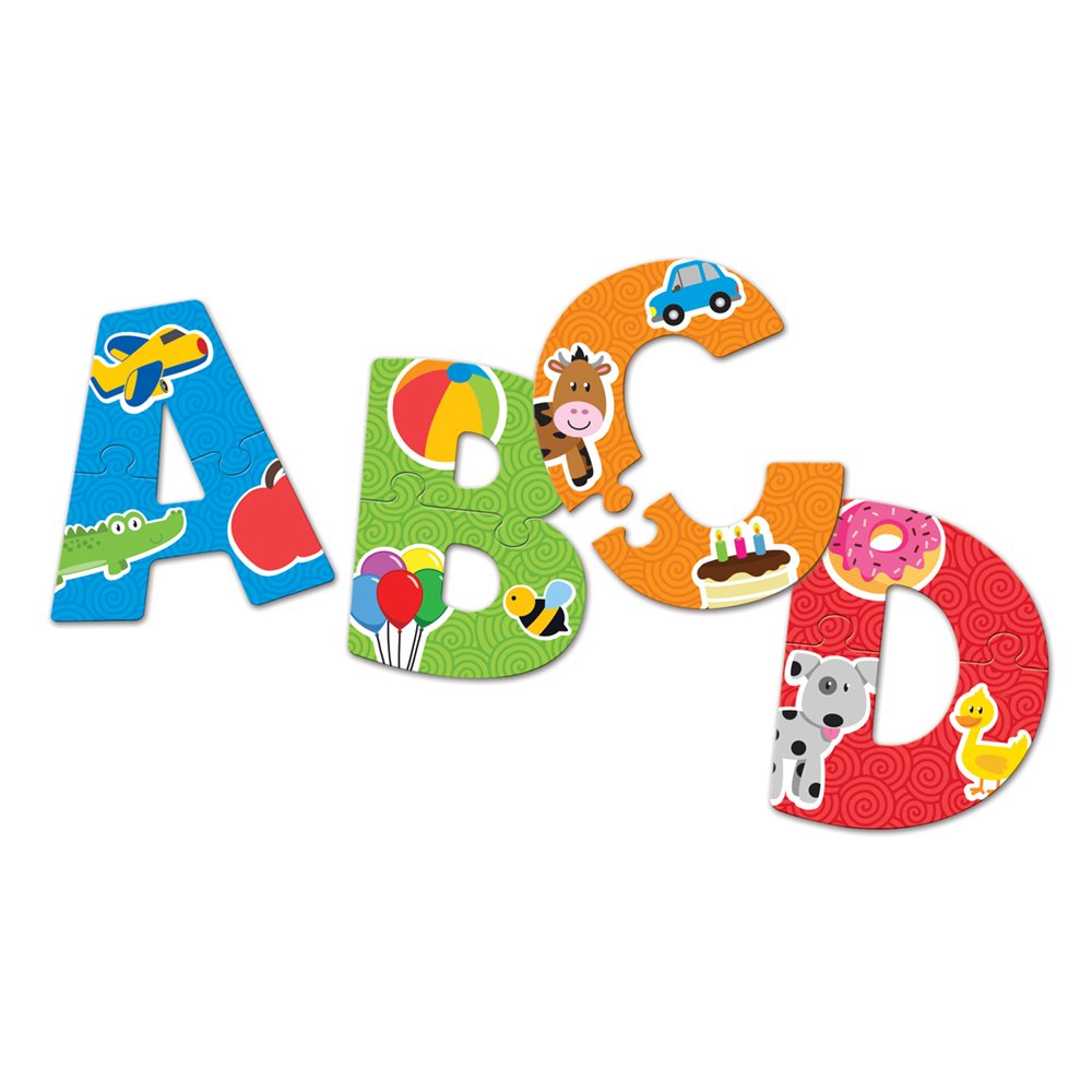 Learning Resources Alphabet Puzzle Cards - ABC Learning Toys for Toddlers Ages 3+, 26 Self-Correcting Puzzles with 52 Pieces, Preschool Educational Games for Letter Recognition & Early Reading Skills - Perfect for Homeschool, Classroom & Montessori Learning Activities