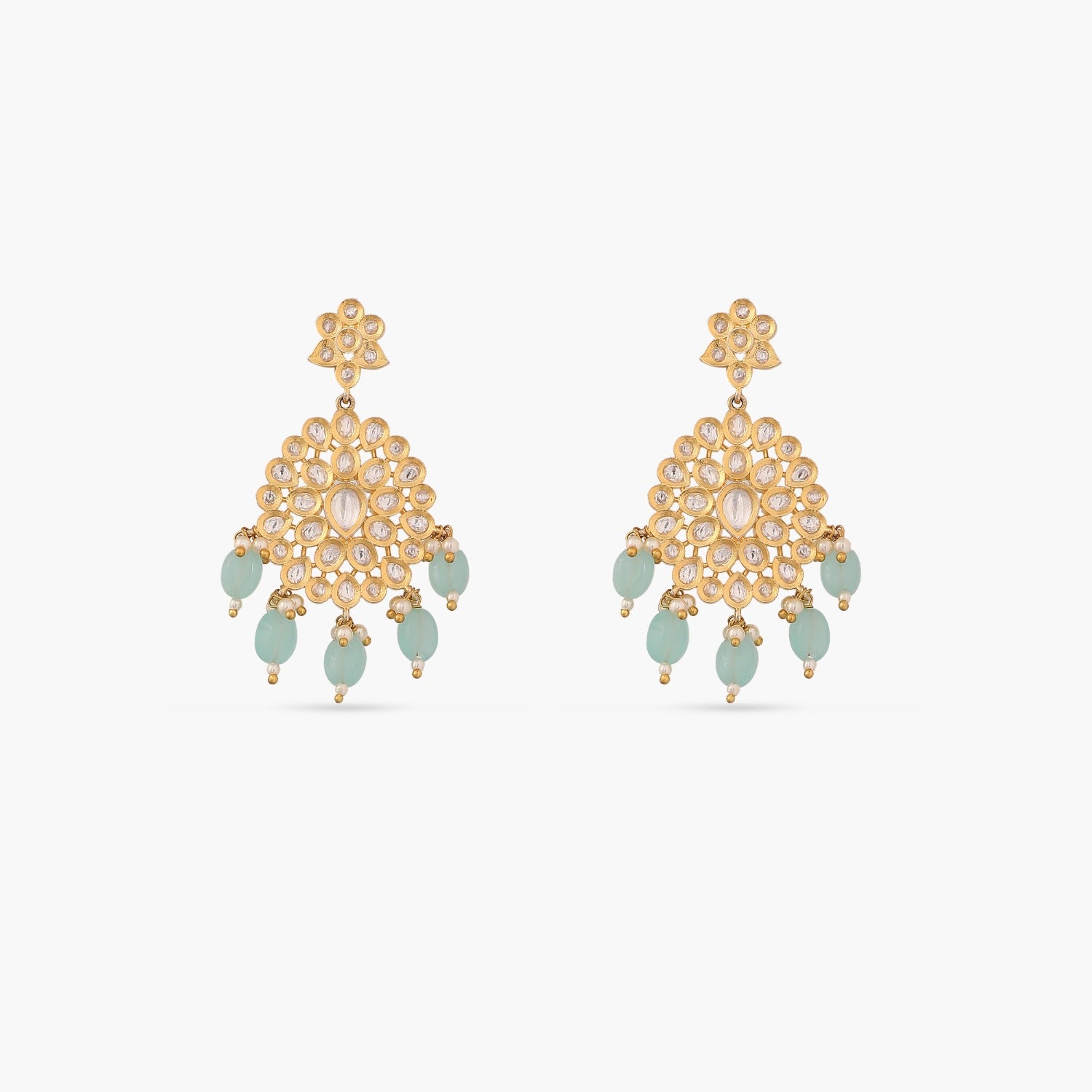 Exquisite Yovana Kundan Earrings for Women – Handmade Indian Jewelry for Weddings, Parties & Special Occasions | Gold-Plated Traditional Ethnic Dangle Earrings