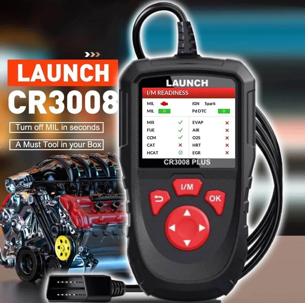LAUNCH Creader 3008 PLUS OBD2 Scanner - Professional Car Diagnostic Tool for Engine Fault Codes, ABS, SRS, Oil Reset | Compatible with Most US Vehicles | Perfect for Mechanics & DIY Car Maintenance