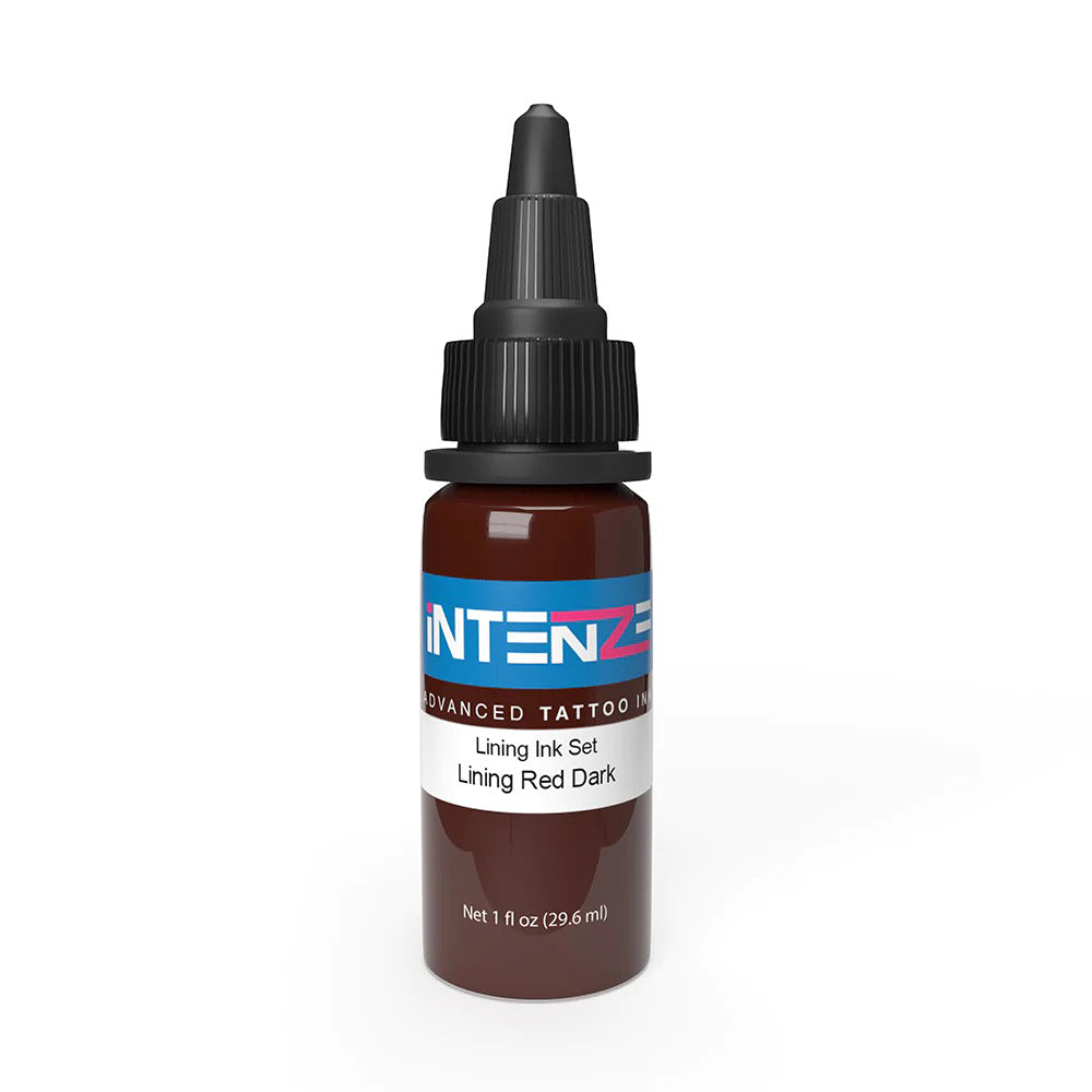 Lining Red Dark Intenze Color Lining Series Tattoo Ink - 1oz Bottle for Professional Tattoo Artists & Body Art - Perfect for Outline Work & Permanent Makeup