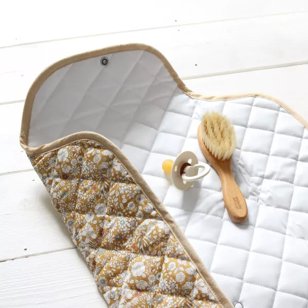 Organic Cotton Baby Changing Mat - Harper 67x42cm Waterproof & Portable for Nursery, Travel & Diaper Changes | Soft & Safe for Newborns